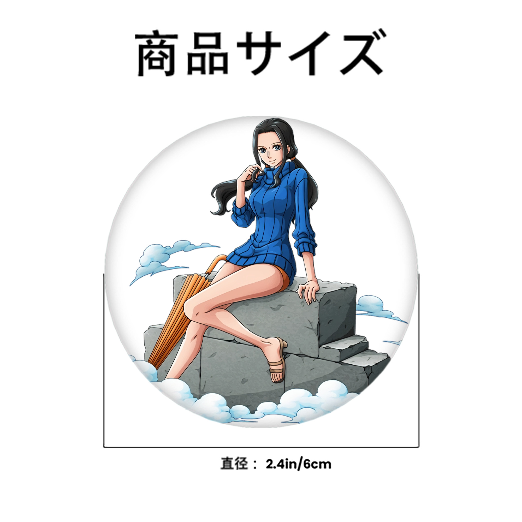 ワンピース ニコ・ロビン ONE PIECE Nico Robin 6cm 缶バッジ 複数セット