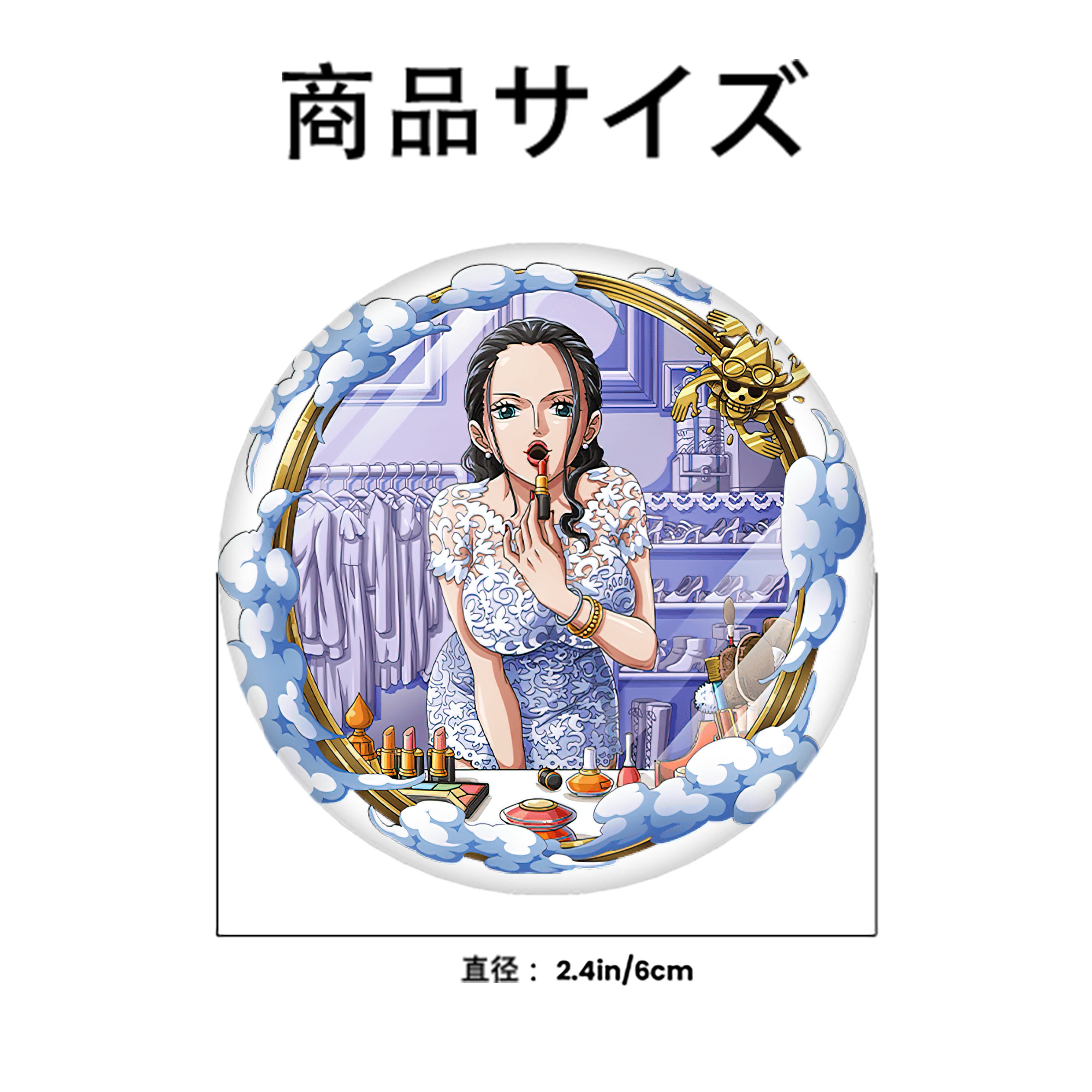 ワンピース ニコ・ロビン ONE PIECE Nico Robin 6cm 缶バッジ 複数セット