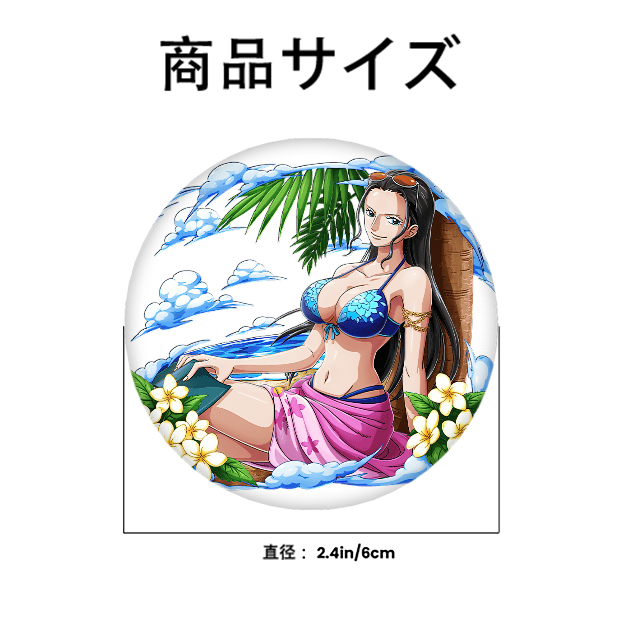 ワンピース ニコ・ロビン ONE PIECE Nico Robin 6cm 缶バッジ 複数セット
