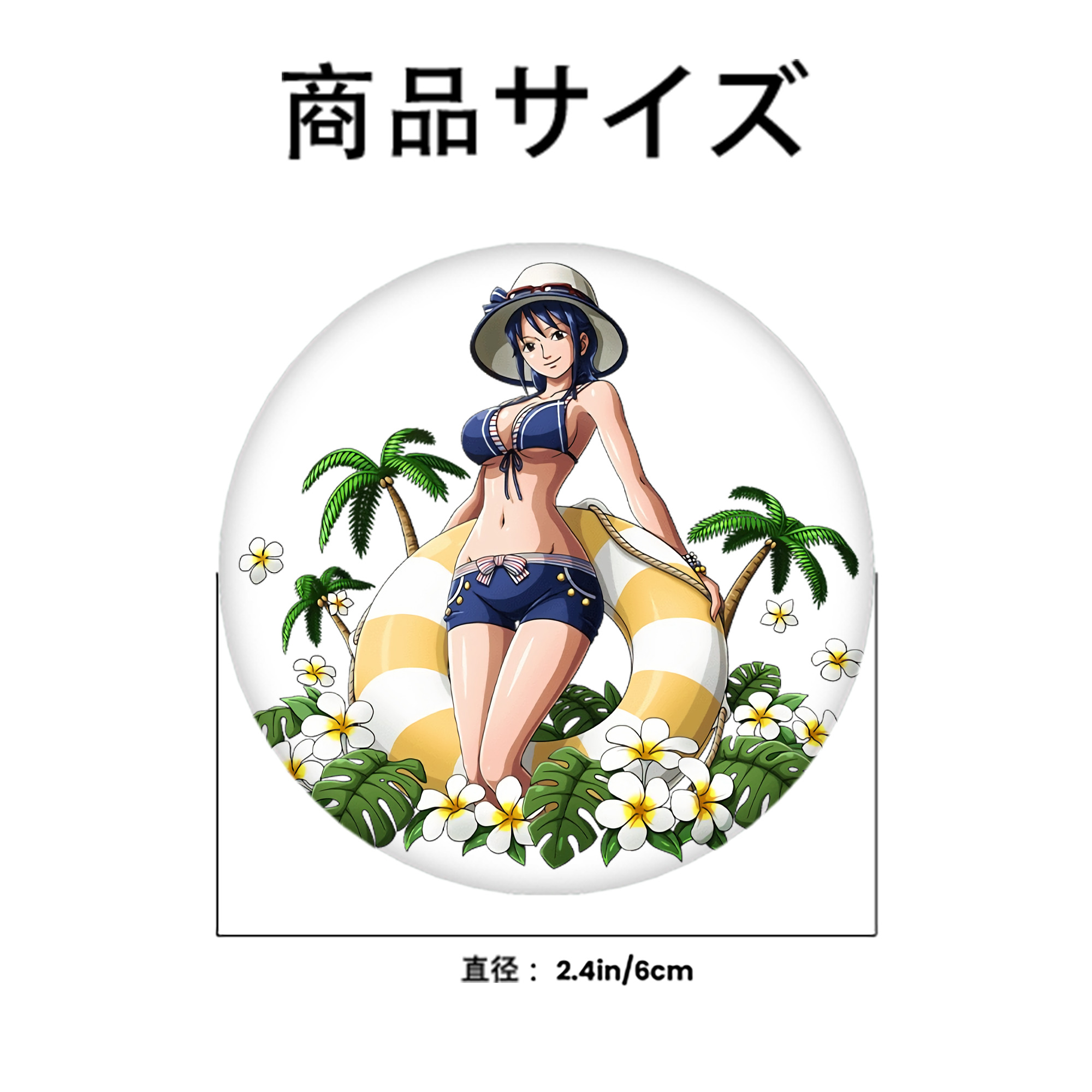 ワンピース ニコ・ロビン ONE PIECE Nico Robin 6cm 缶バッジ 複数セット