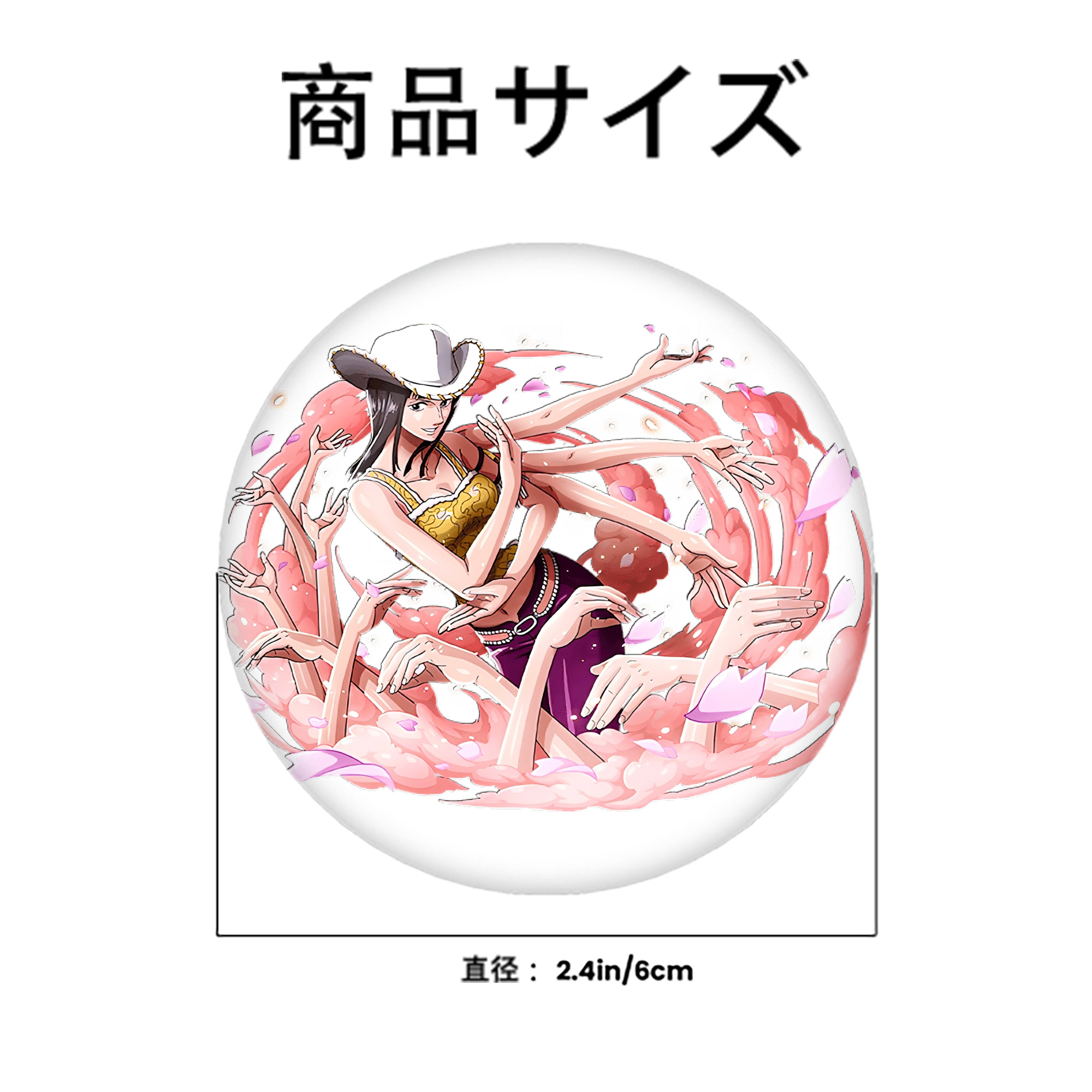 ワンピース ニコ・ロビン ONE PIECE Nico Robin 6cm 缶バッジ 複数セット