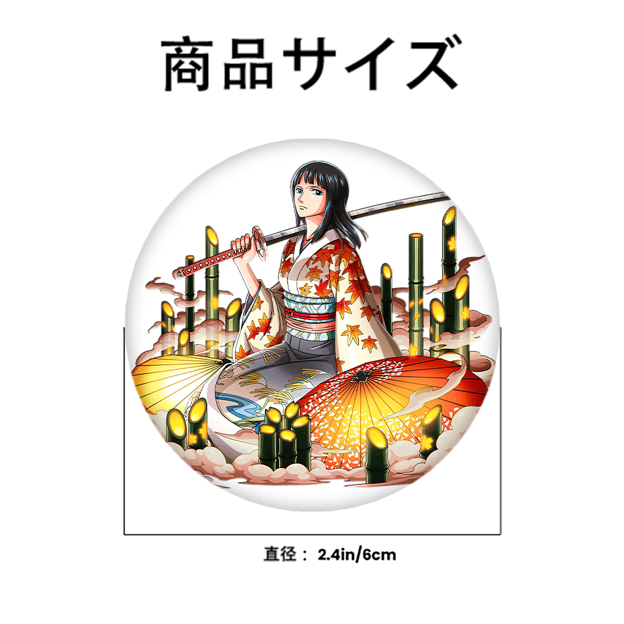 ワンピース ニコ・ロビン ONE PIECE Nico Robin 6cm 缶バッジ 複数セット
