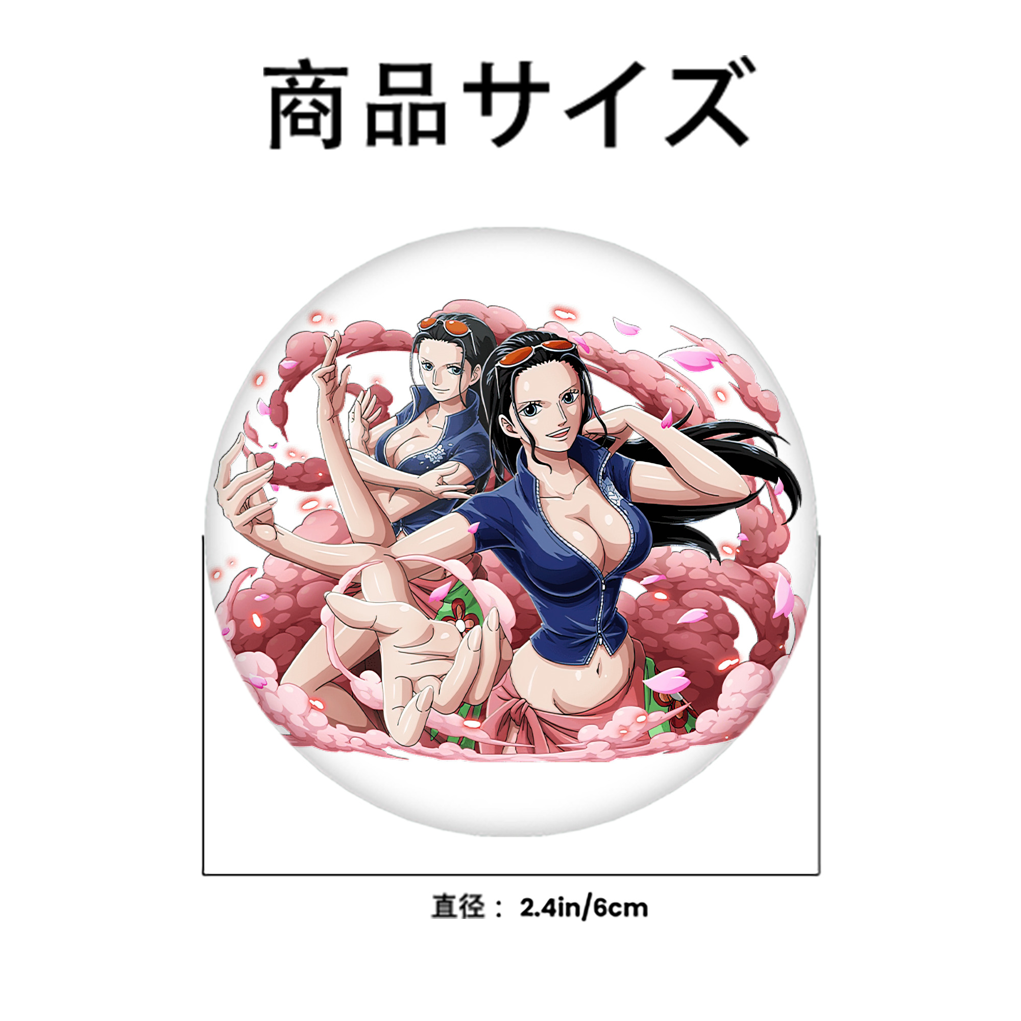 ワンピース ニコ・ロビン ONE PIECE Nico Robin 6cm 缶バッジ 複数セット