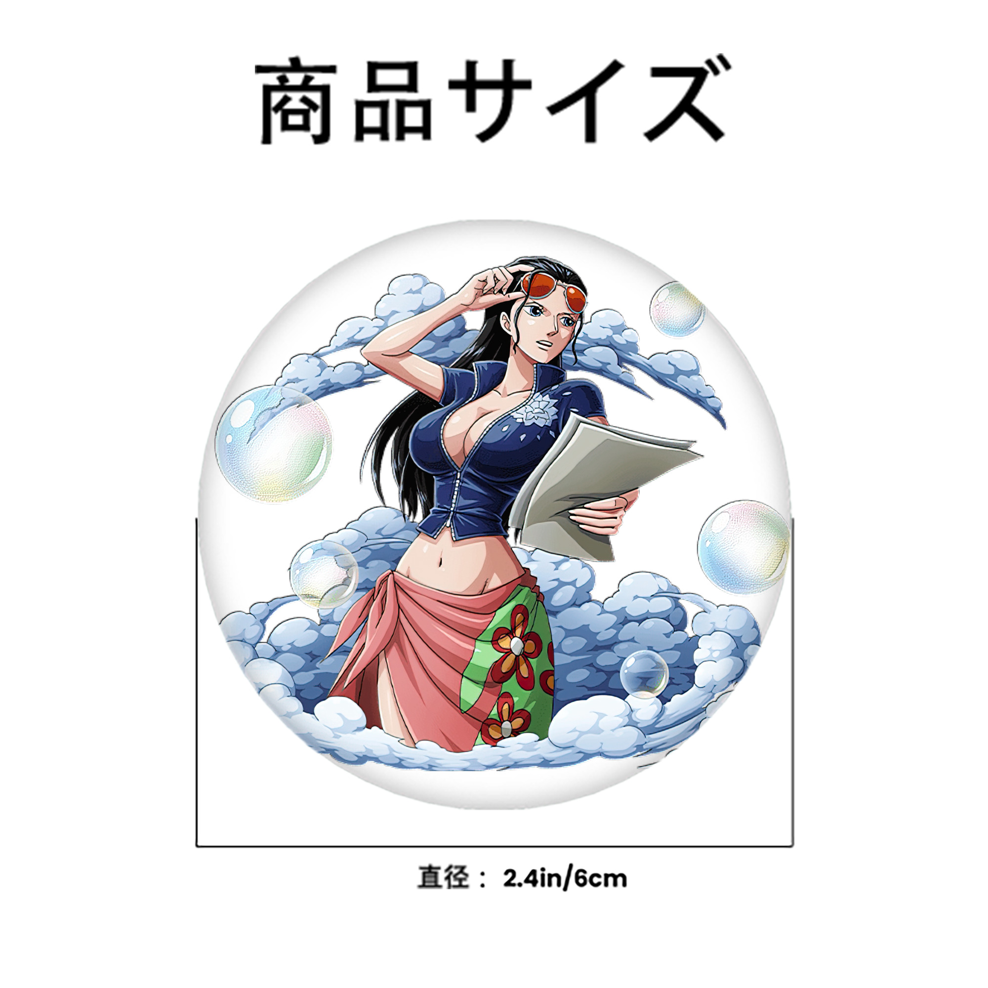 ワンピース ニコ・ロビン ONE PIECE Nico Robin 6cm 缶バッジ 複数セット