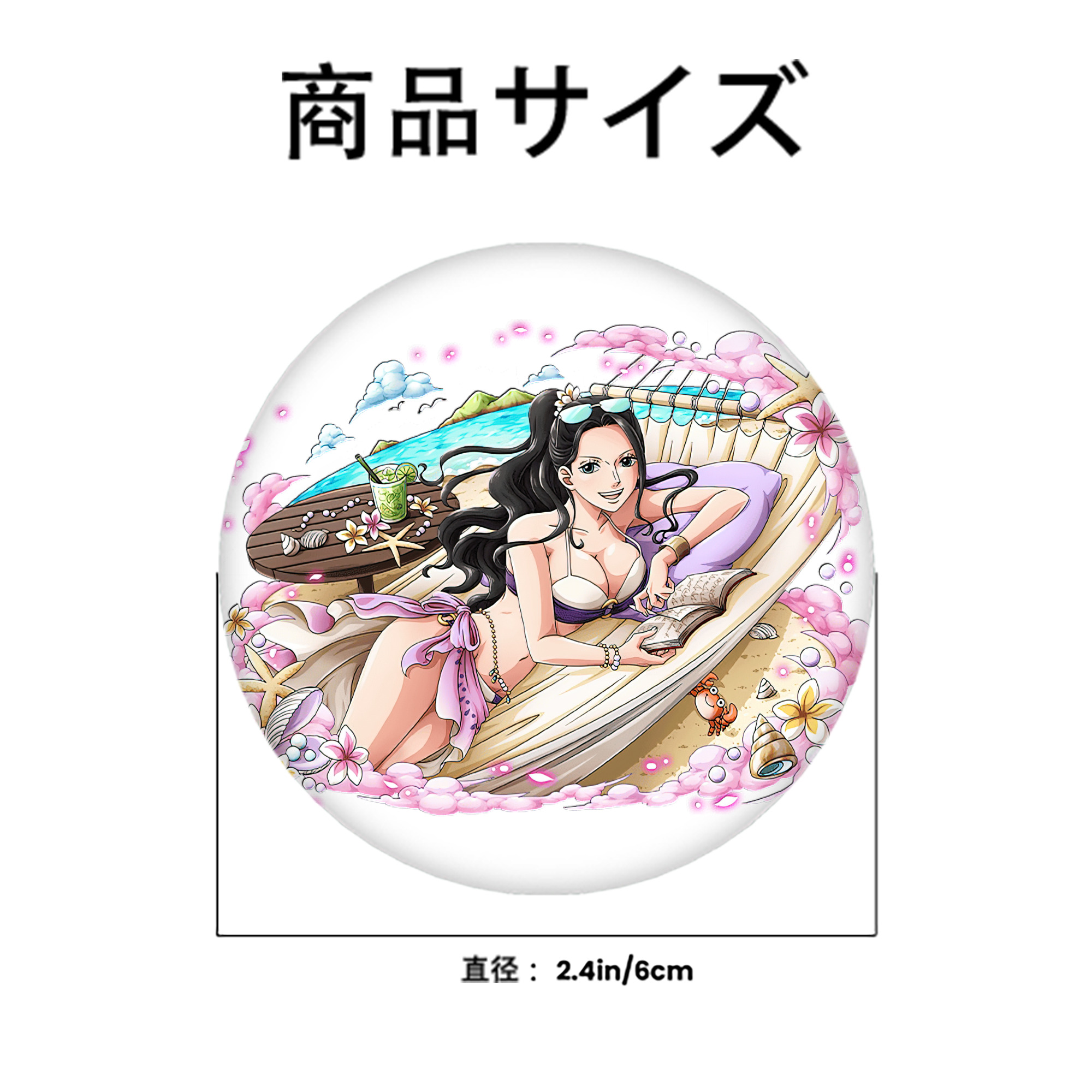 ワンピース ニコ・ロビン ONE PIECE Nico Robin 6cm 缶バッジ 複数セット