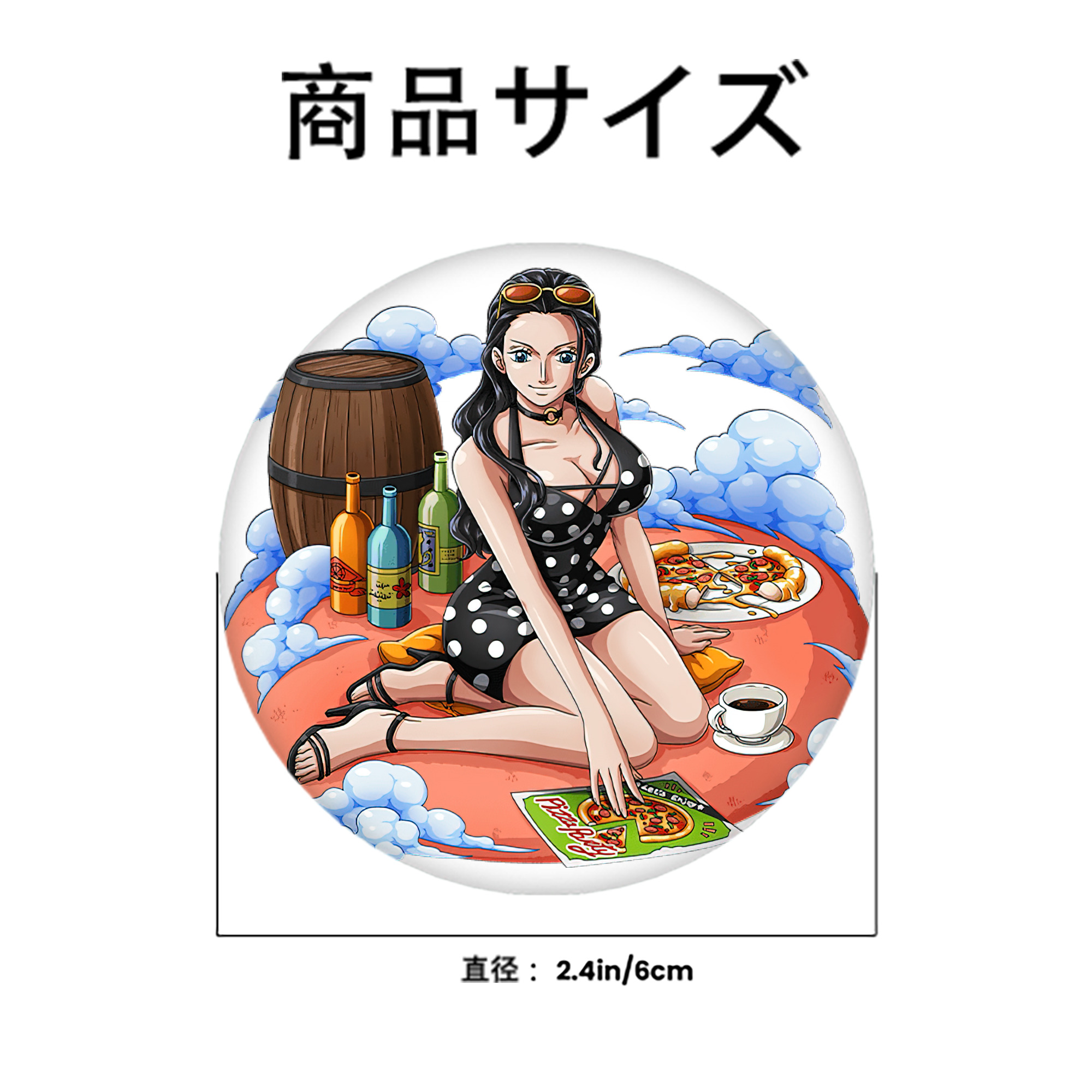 ワンピース ニコ・ロビン ONE PIECE Nico Robin 6cm 缶バッジ 複数セット