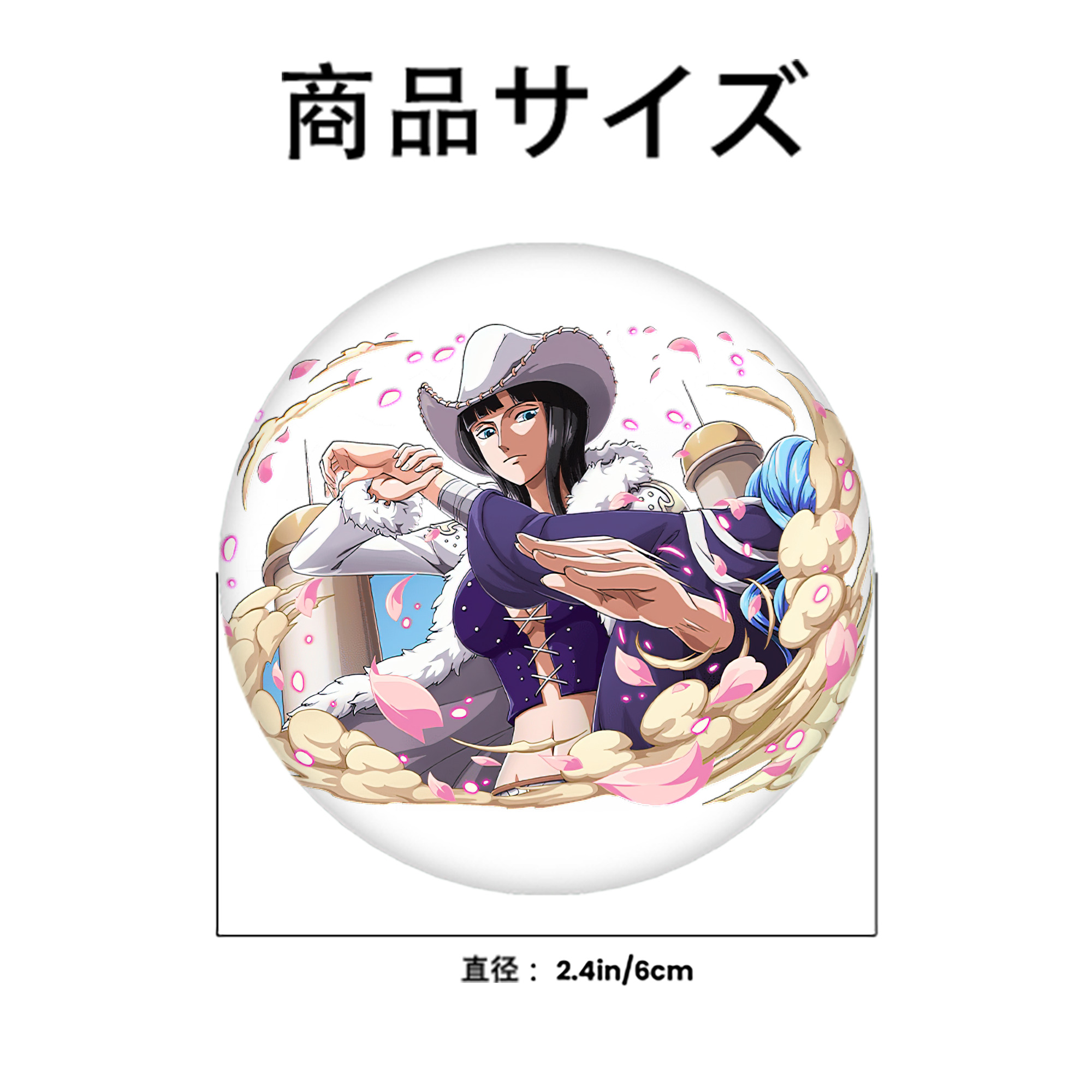 ワンピース ニコ・ロビン ONE PIECE Nico Robin 6cm 缶バッジ 複数セット
