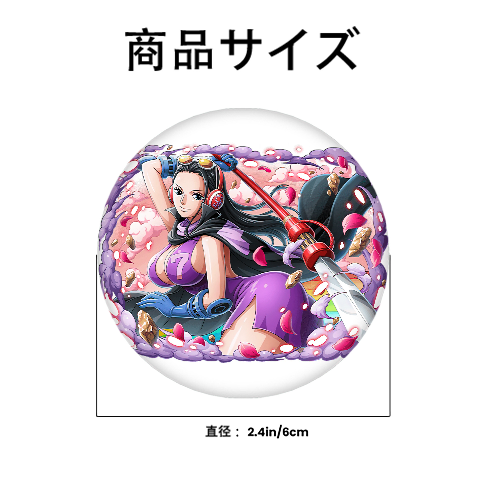 ワンピース ニコ・ロビン ONE PIECE Nico Robin 6cm 缶バッジ 複数セット