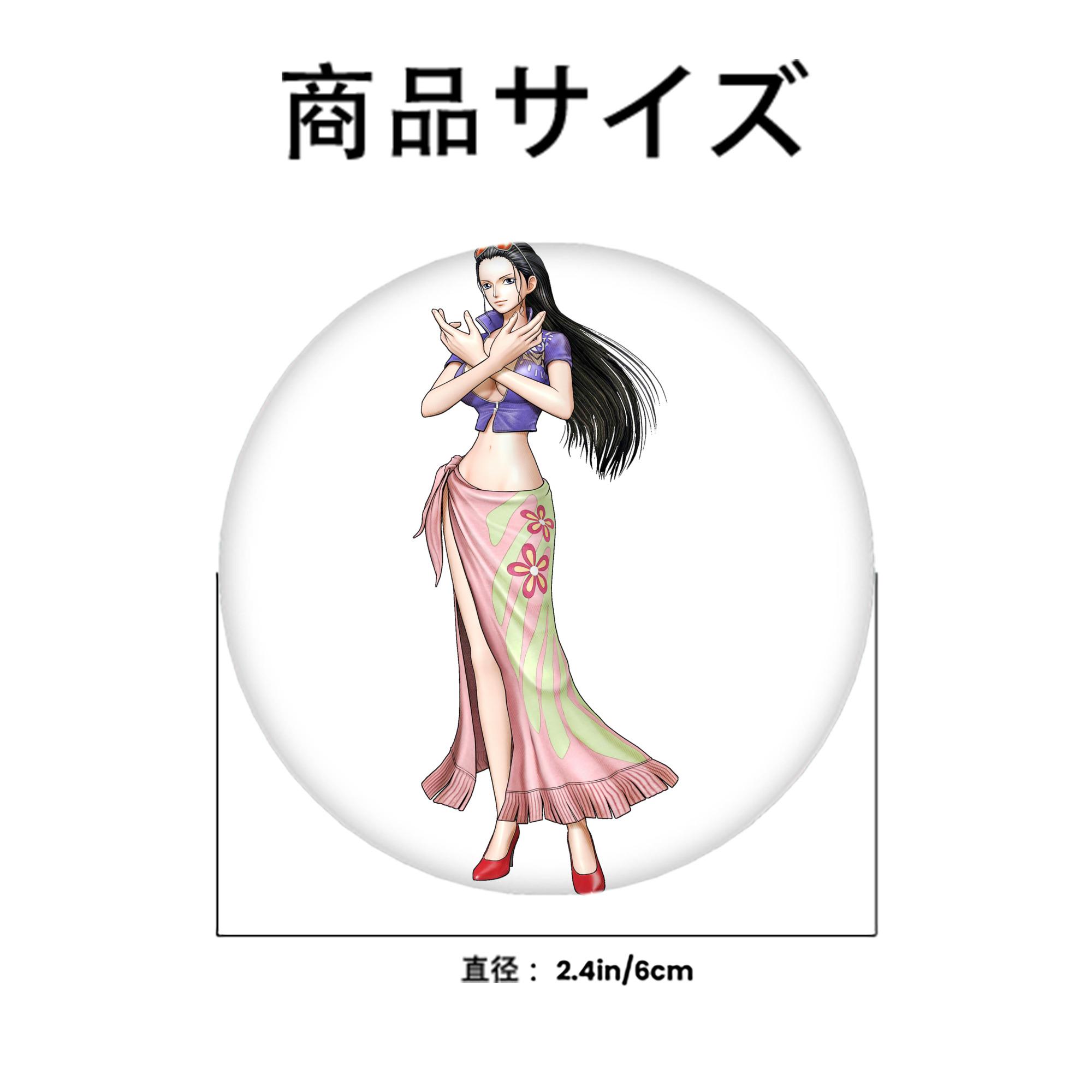 ワンピース ニコ・ロビン ONE PIECE Nico Robin 6cm 缶バッジ 複数セット