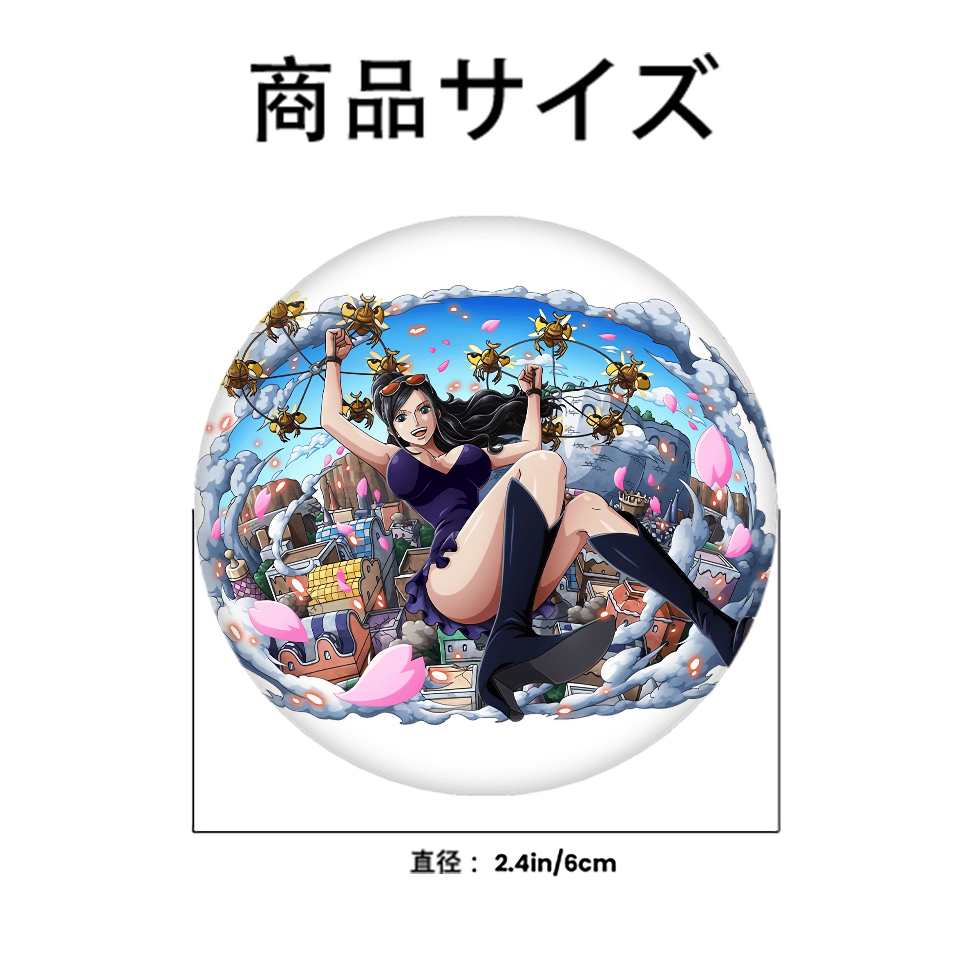 ワンピース ニコ・ロビン ONE PIECE Nico Robin 6cm 缶バッジ 複数セット
