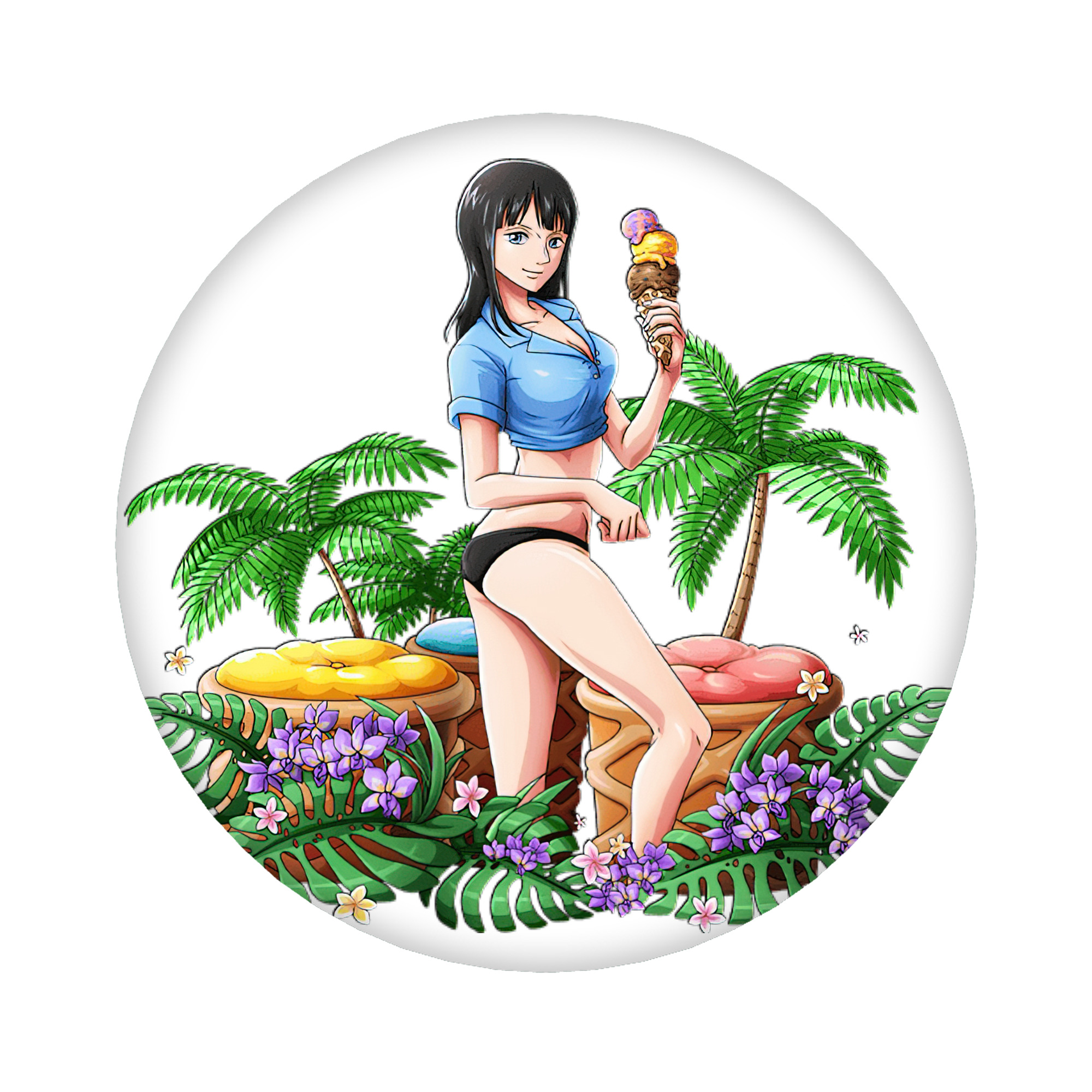 （画像用） ワンピース ニコ・ロビン ONE PIECE Nico Robin 6cm 缶バッジ 複数セット