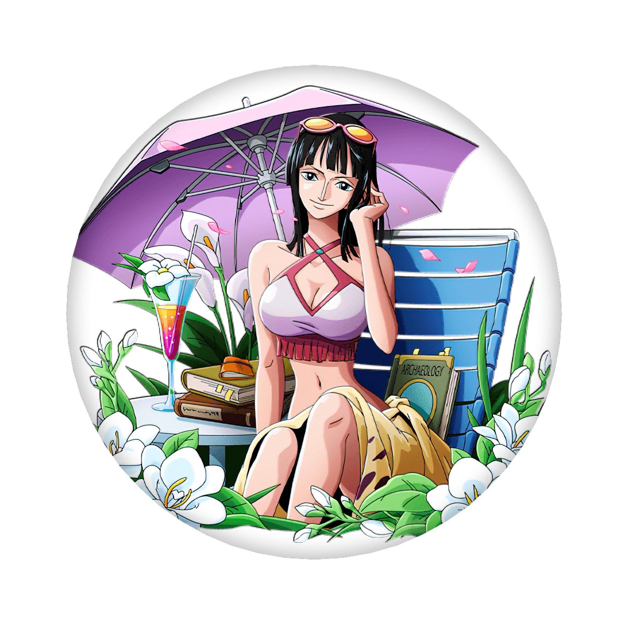 （画像用） ワンピース ニコ・ロビン ONE PIECE Nico Robin 6cm 缶バッジ 複数セット