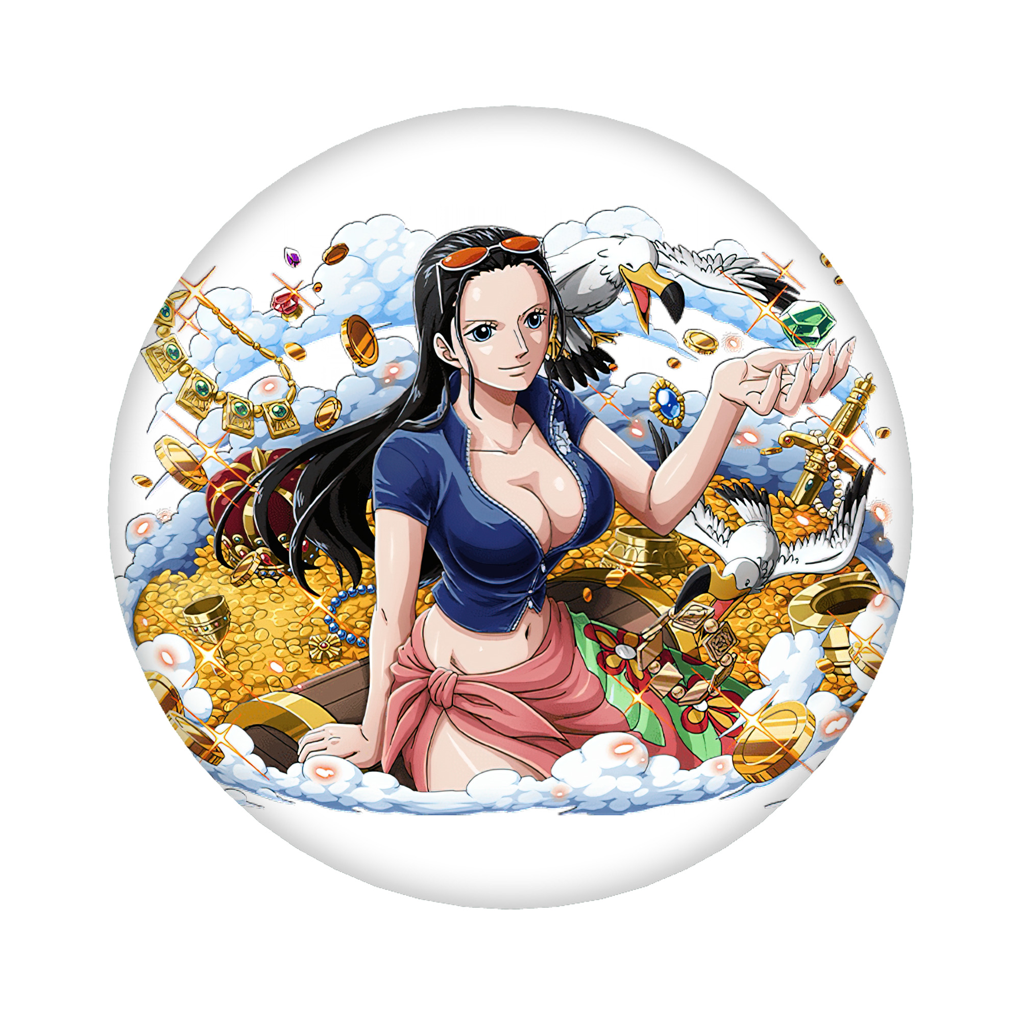 （画像用） ワンピース ニコ・ロビン ONE PIECE Nico Robin 6cm 缶バッジ 複数セット