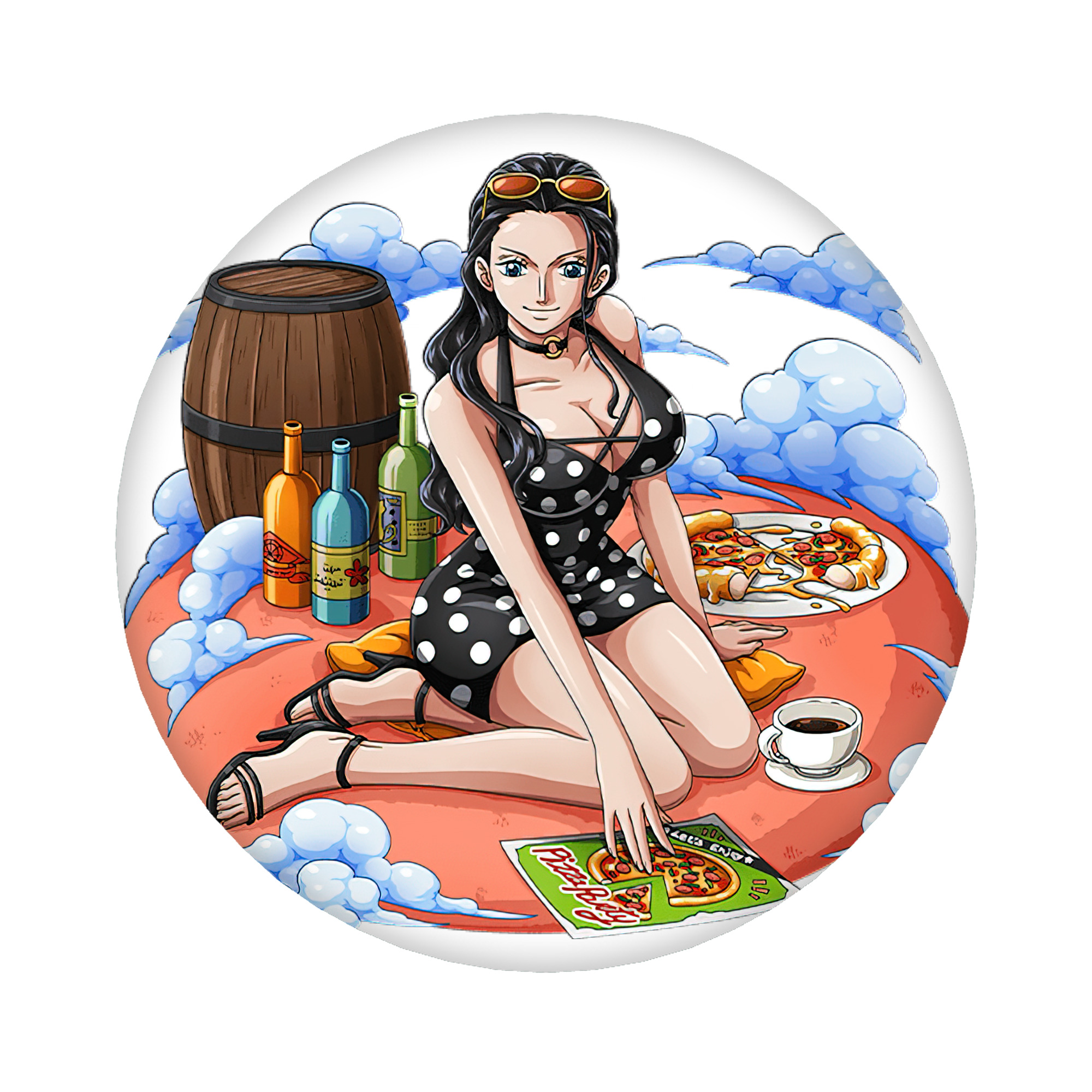 （画像用） ワンピース ニコ・ロビン ONE PIECE Nico Robin 6cm 缶バッジ 複数セット