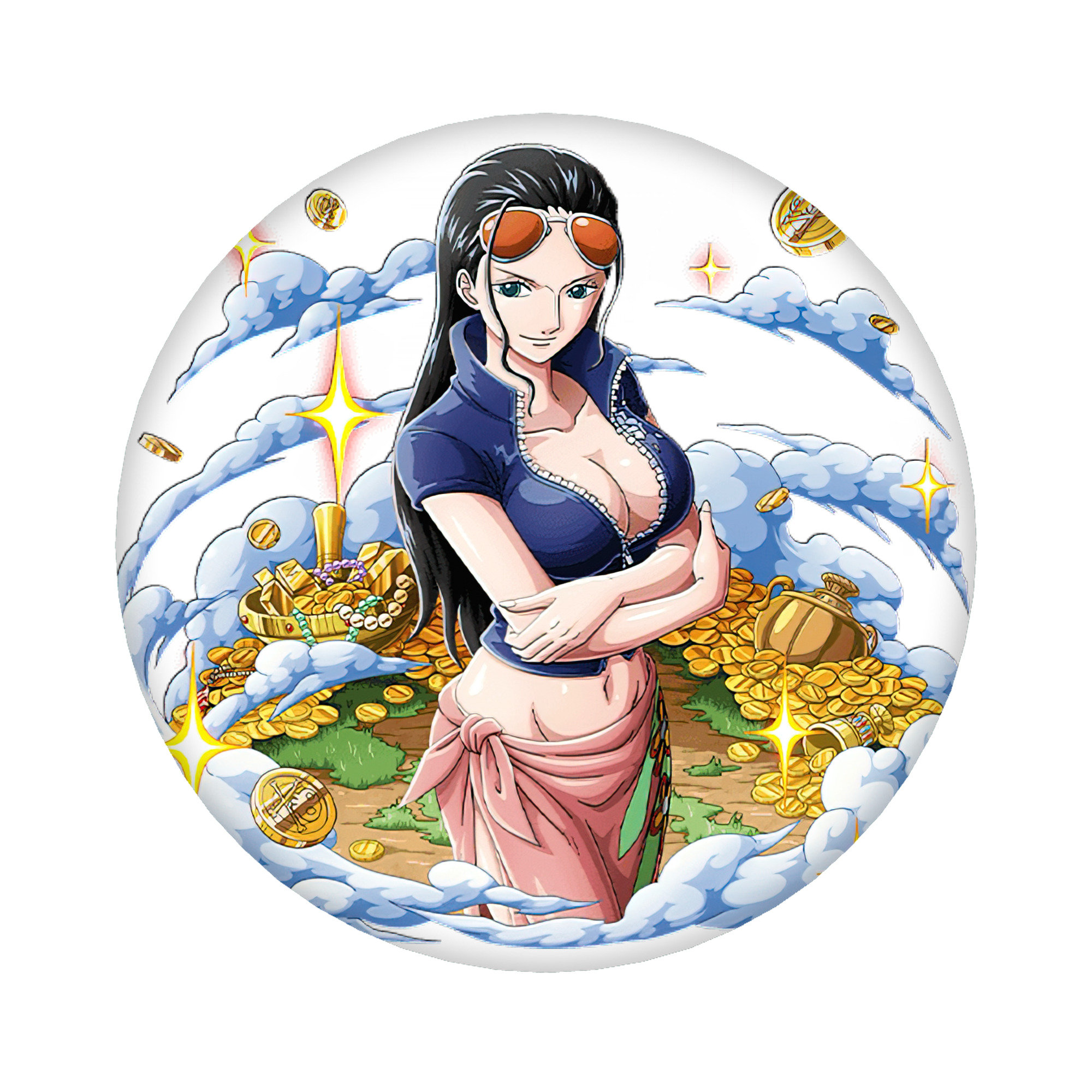 （画像用） ワンピース ニコ・ロビン ONE PIECE Nico Robin 6cm 缶バッジ 複数セット