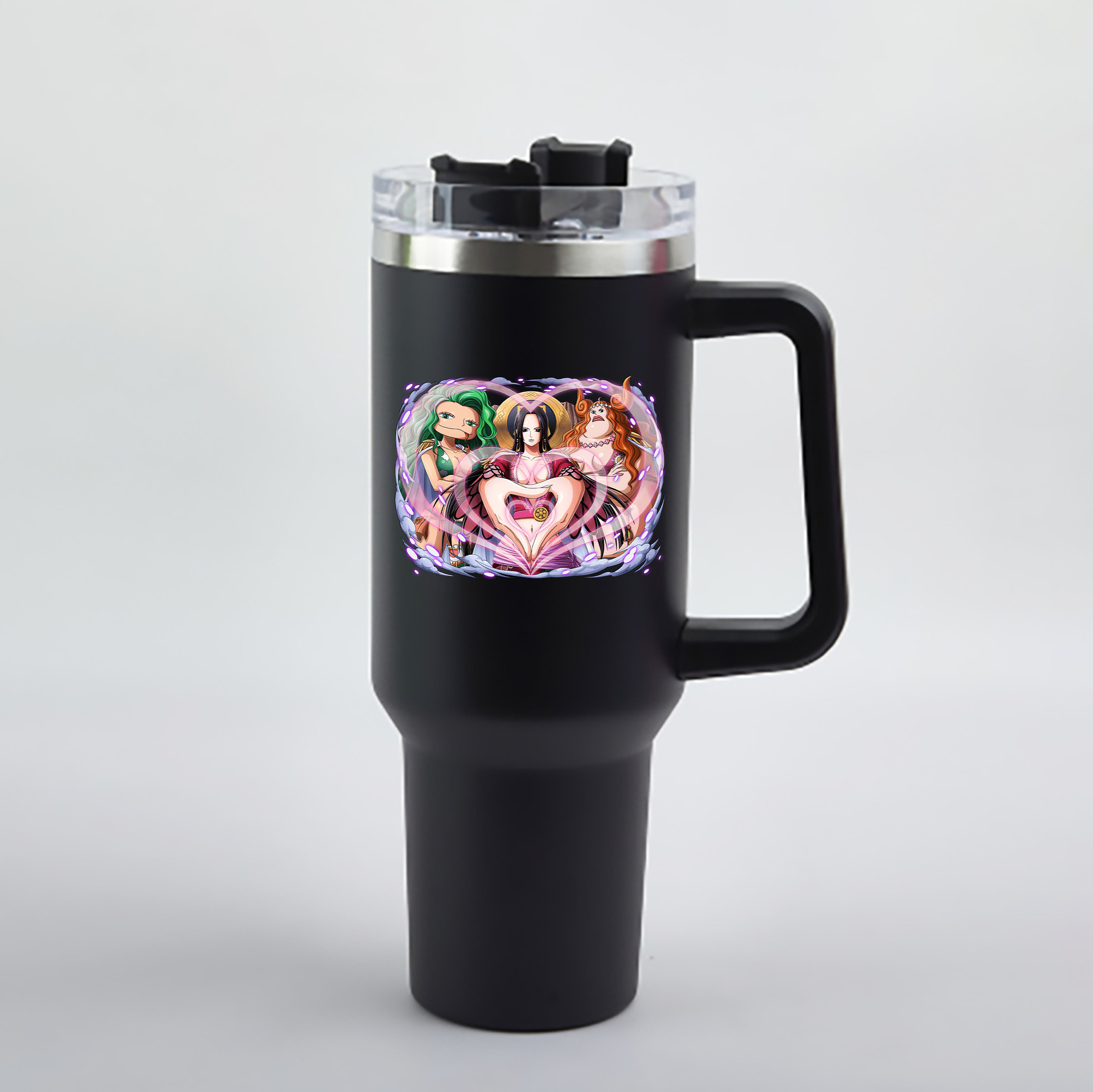 ワンピース ボア・ハンコック ONE PIECE Boa·Hancock 1200mL車用タンブラー - クリスタルステッカー（プラスチックストロー付き）
