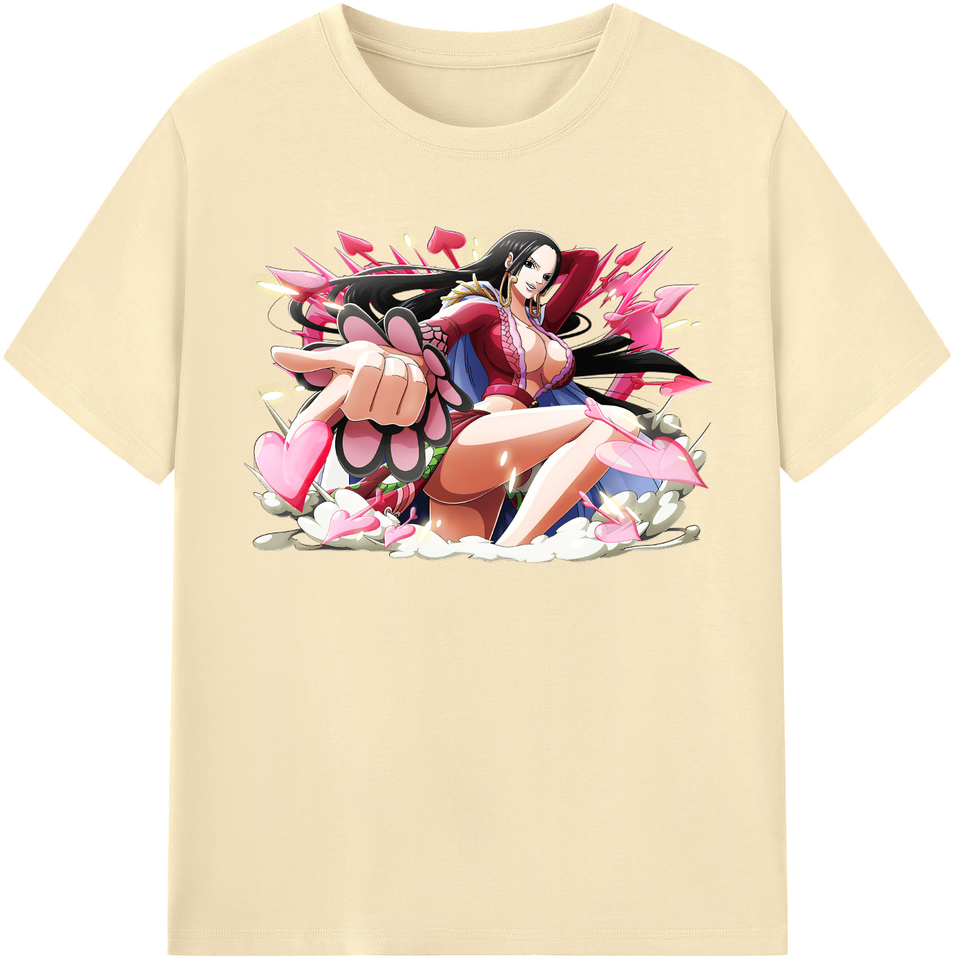 ワンピース ボア・ハンコック ONE PIECE Boa·Hancock 綿100％半袖Tシャツ（フロントプリント）
