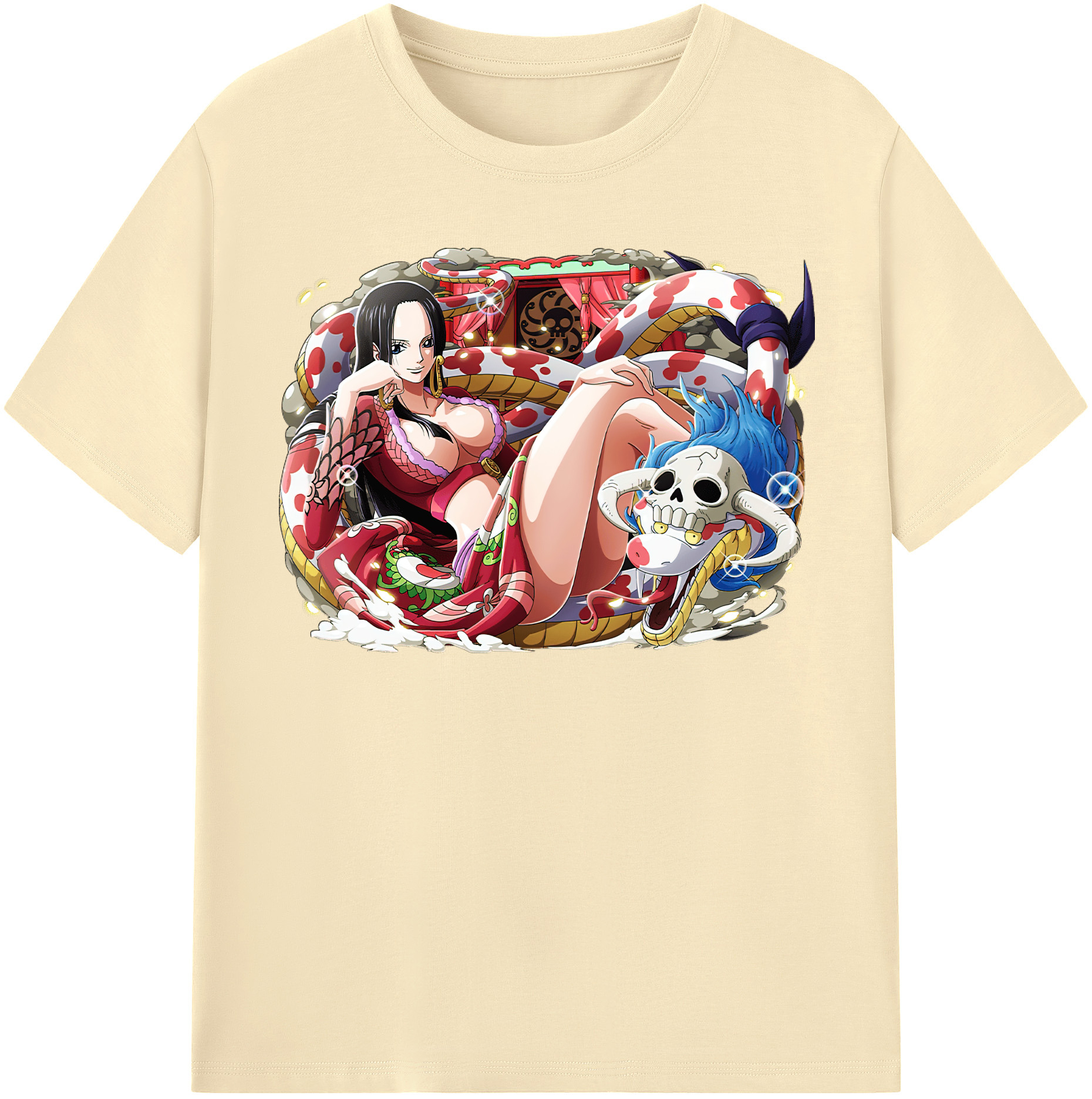 ワンピース ボア・ハンコック ONE PIECE Boa·Hancock 綿100％半袖Tシャツ（フロントプリント）