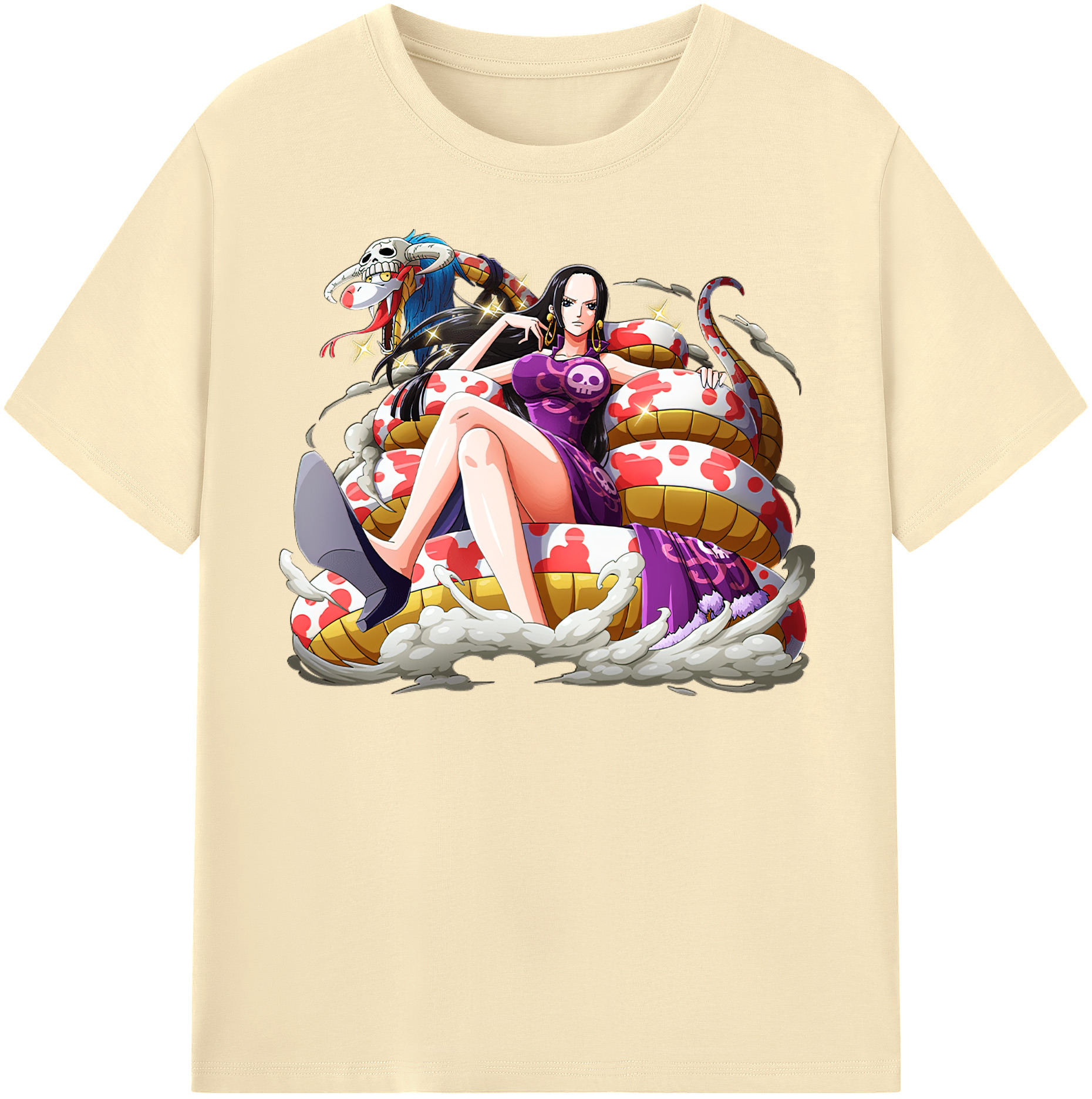 ワンピース ボア・ハンコック ONE PIECE Boa·Hancock 綿100％半袖Tシャツ（フロントプリント）