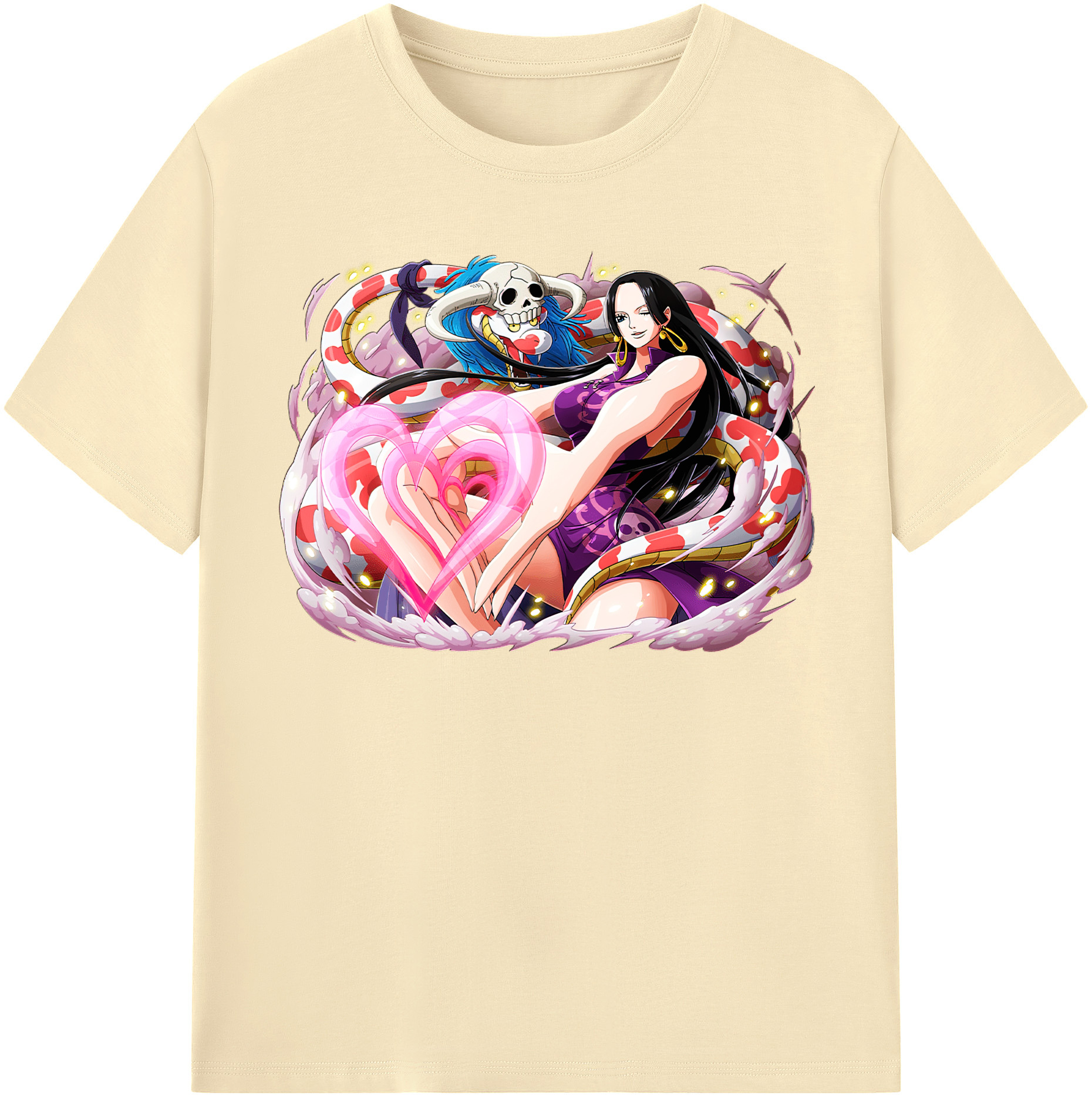 ワンピース ボア・ハンコック ONE PIECE Boa·Hancock 綿100％半袖Tシャツ（フロントプリント）