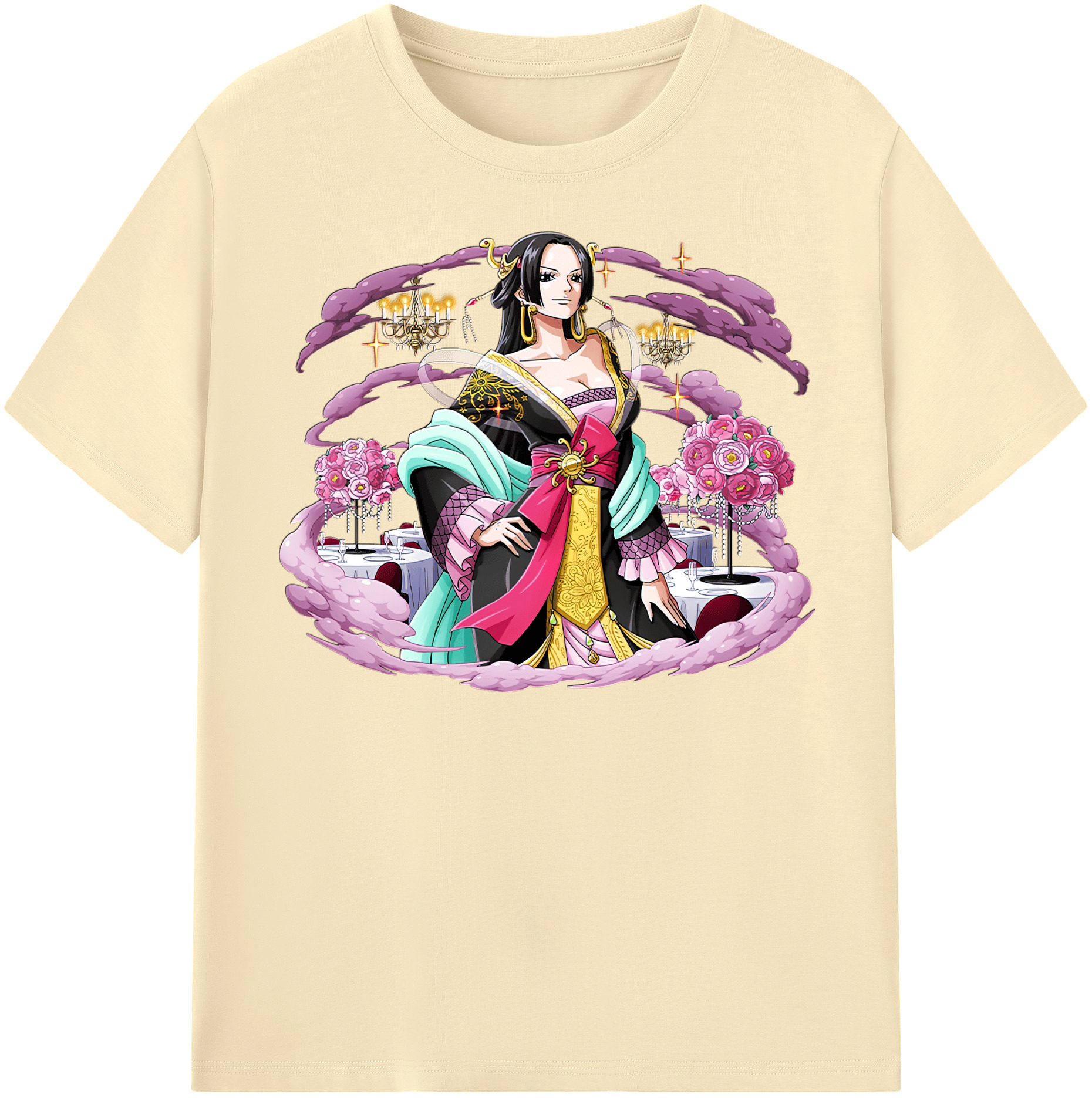 ワンピース ボア・ハンコック ONE PIECE Boa·Hancock 綿100％半袖Tシャツ（フロントプリント）