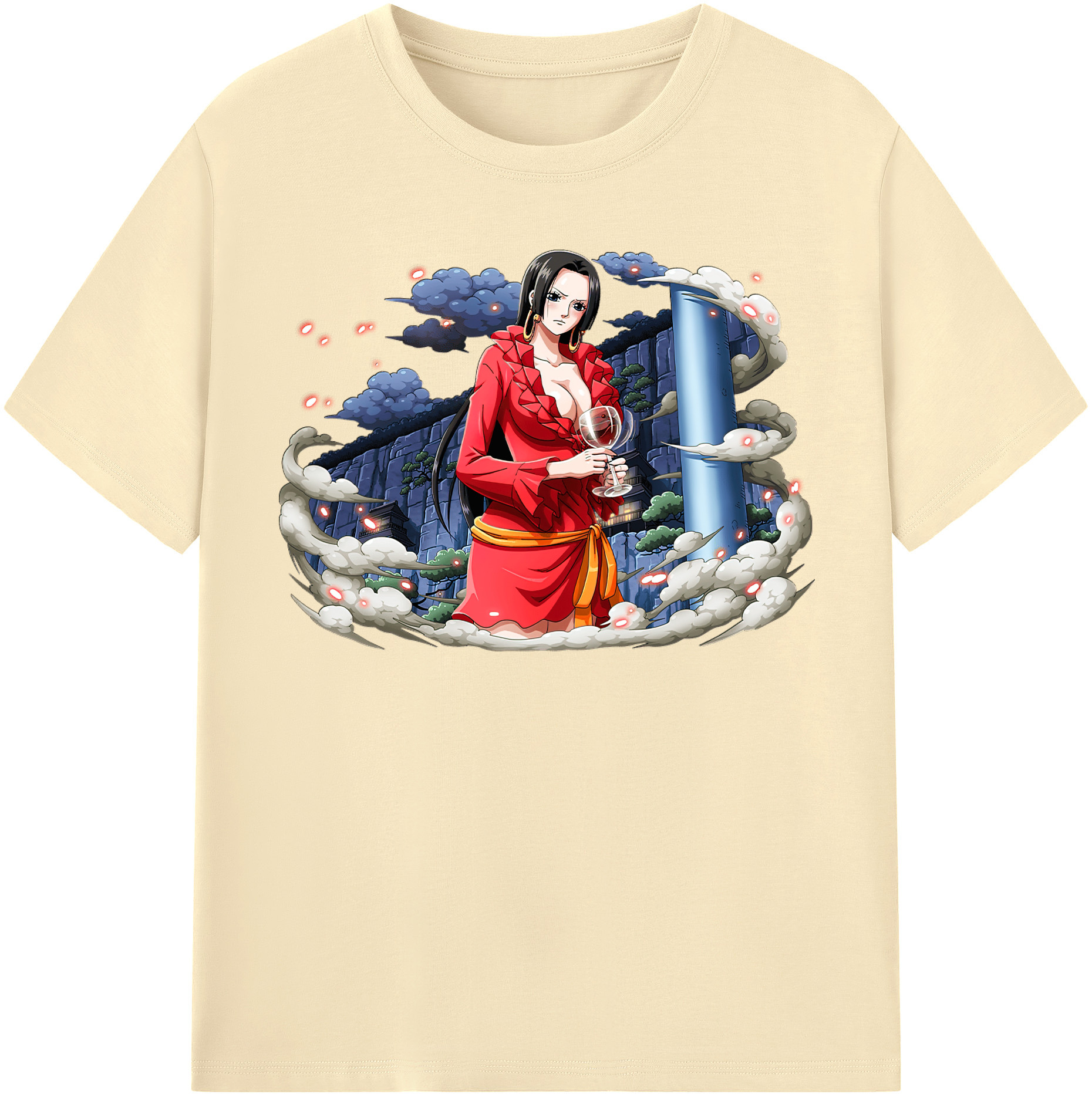 ワンピース ボア・ハンコック ONE PIECE Boa·Hancock 綿100％半袖Tシャツ（フロントプリント）