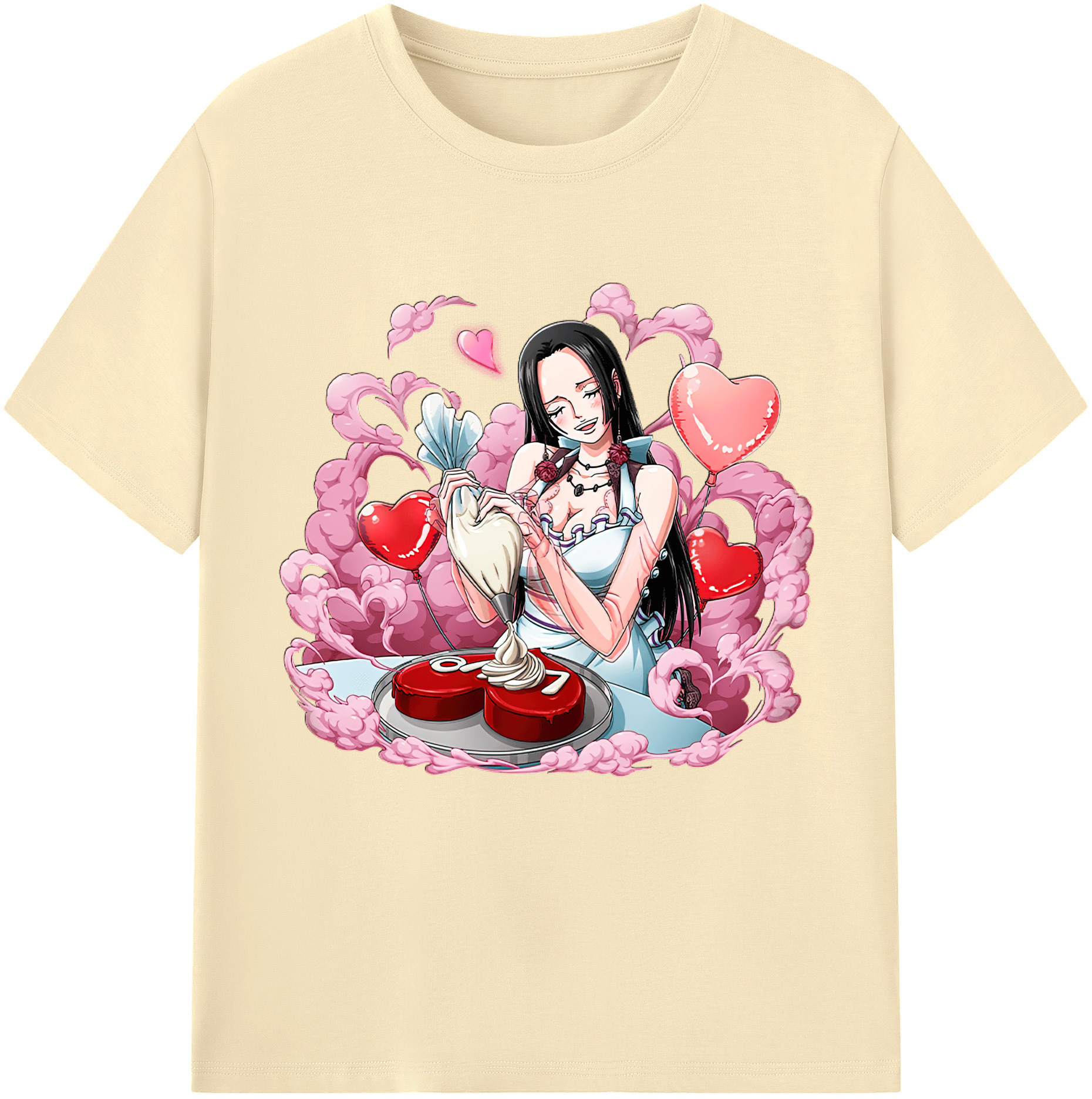 ワンピース ボア・ハンコック ONE PIECE Boa·Hancock 綿100％半袖Tシャツ（フロントプリント）