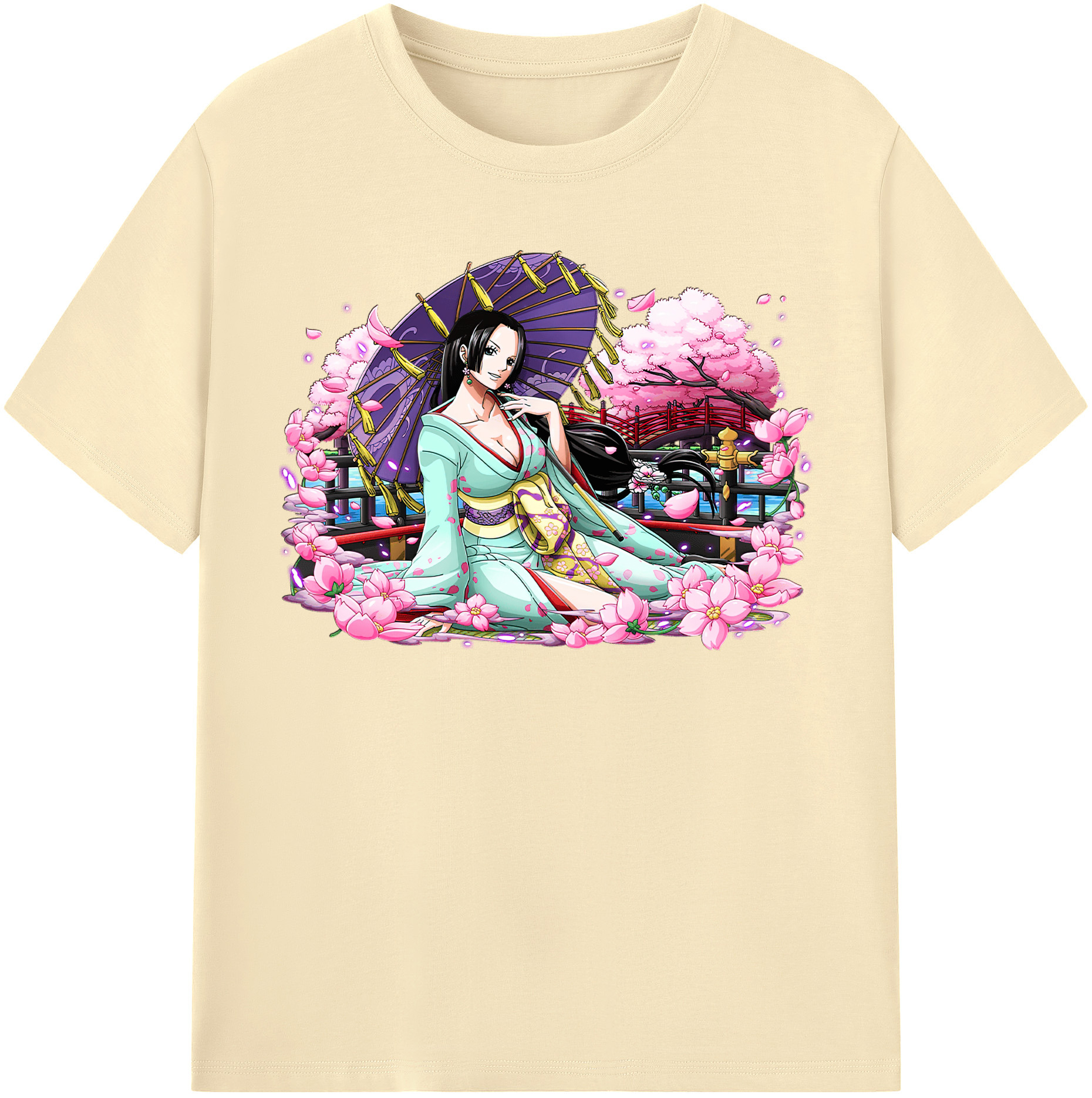 ワンピース ボア・ハンコック ONE PIECE Boa·Hancock 綿100％半袖Tシャツ（フロントプリント）