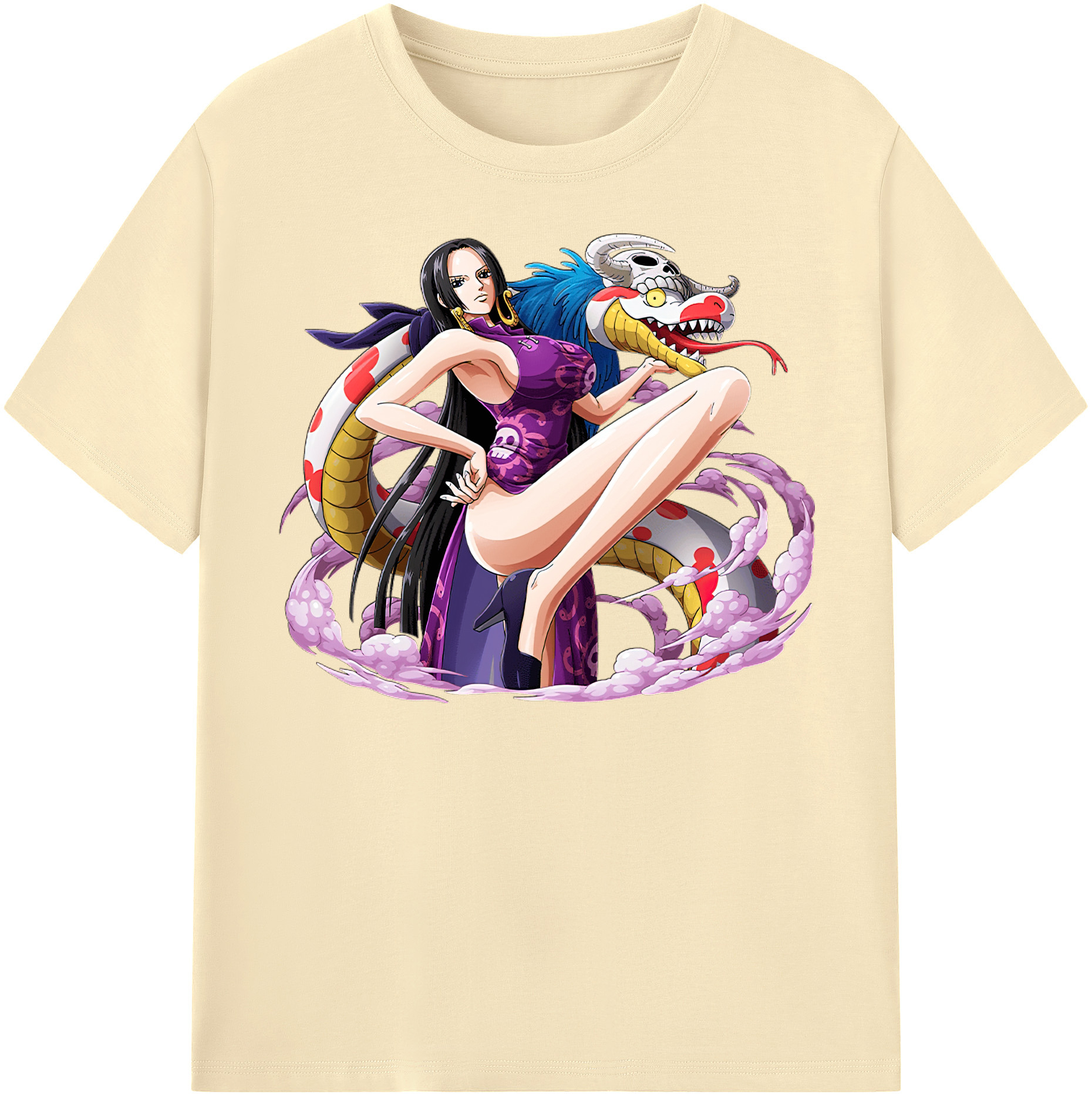 ワンピース ボア・ハンコック ONE PIECE Boa·Hancock 綿100％半袖Tシャツ（フロントプリント）