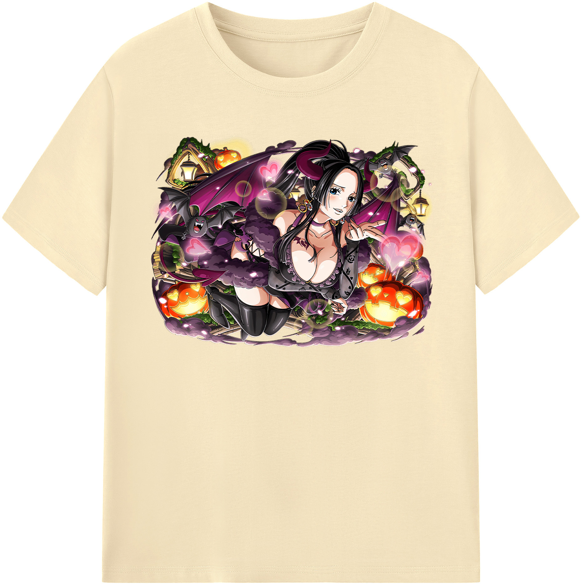 ワンピース ボア・ハンコック ONE PIECE Boa·Hancock 綿100％半袖Tシャツ（フロントプリント）