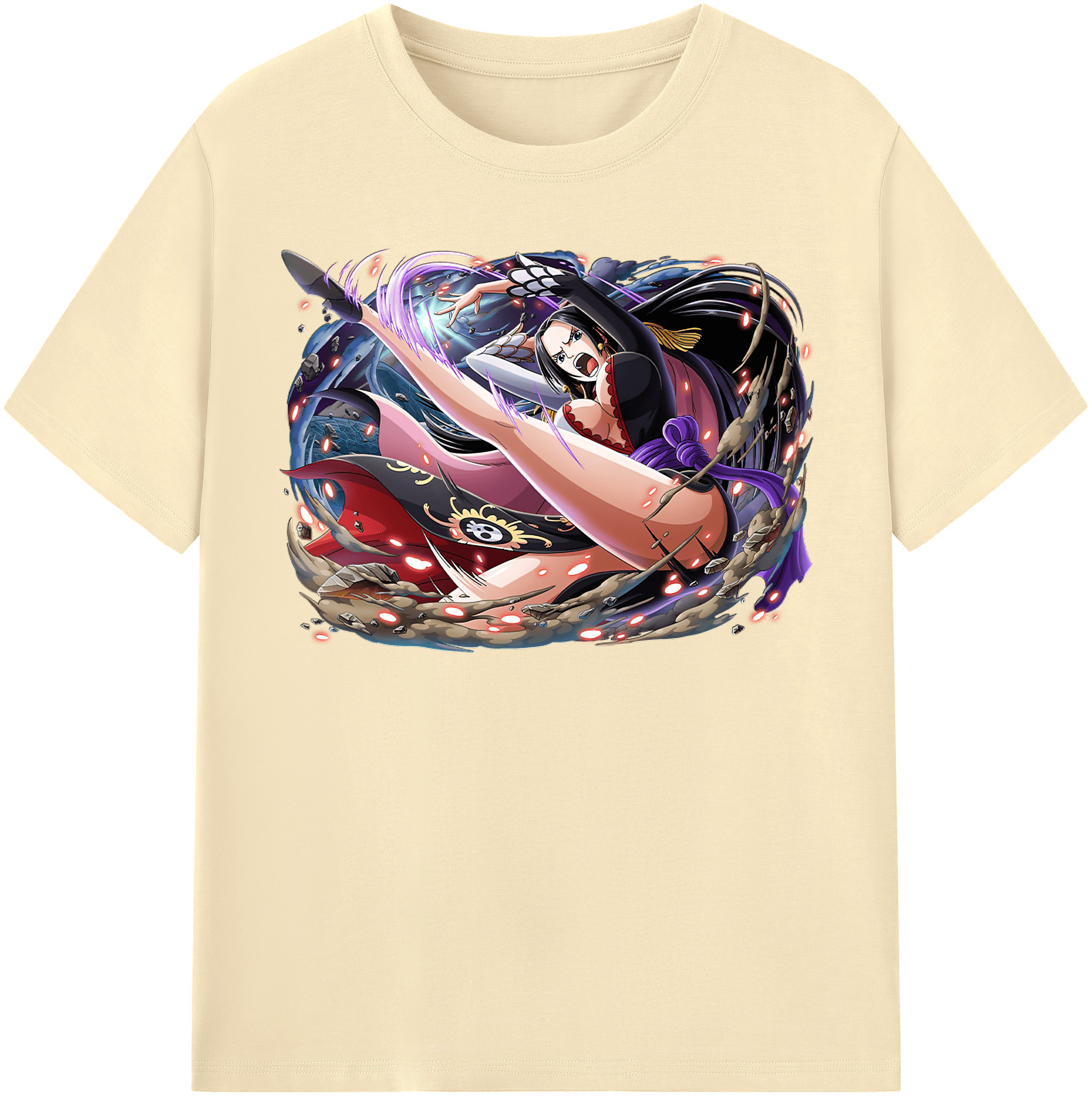 ワンピース ボア・ハンコック ONE PIECE Boa·Hancock 綿100％半袖Tシャツ（フロントプリント）