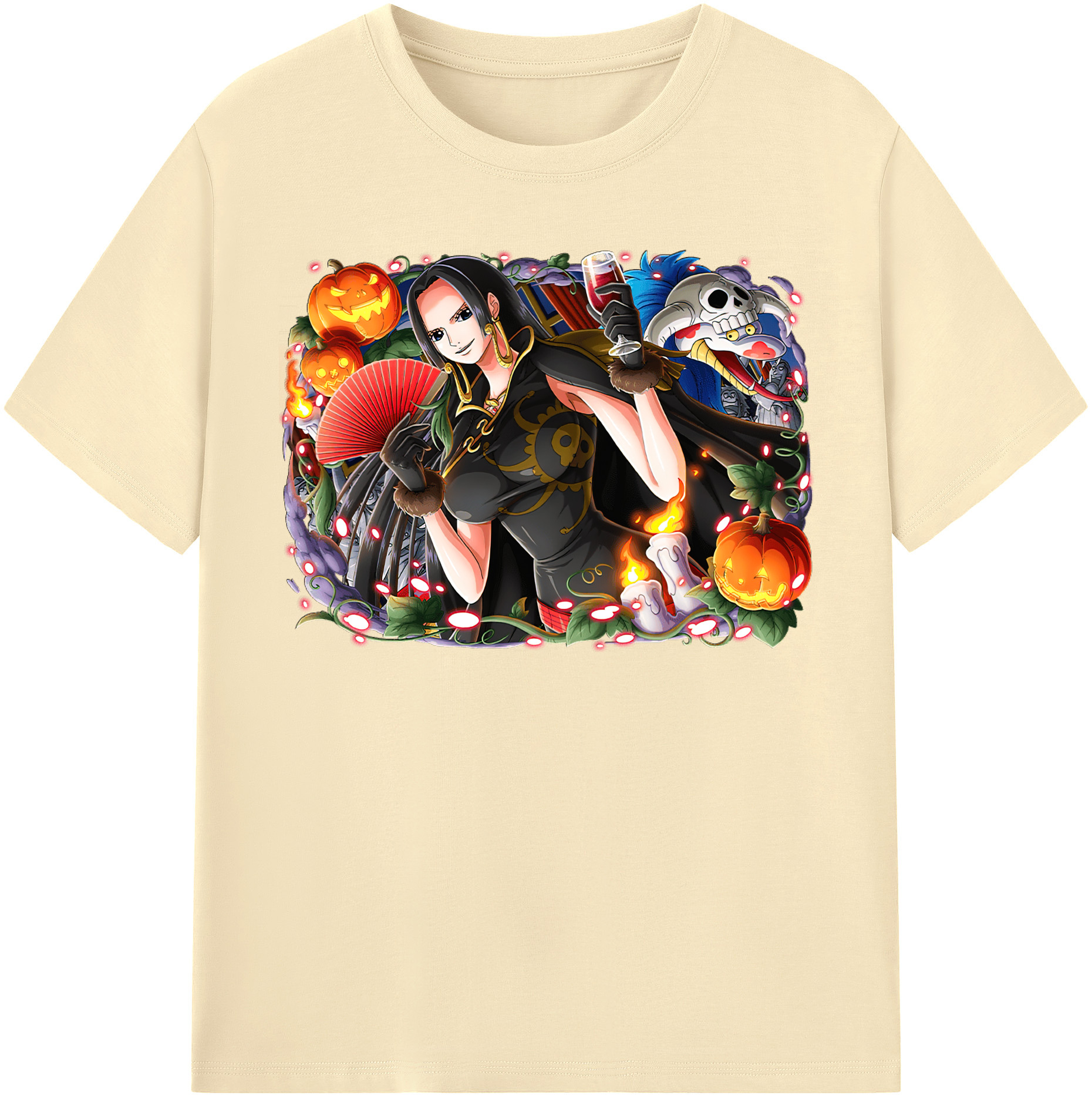 ワンピース ボア・ハンコック ONE PIECE Boa·Hancock 綿100％半袖Tシャツ（フロントプリント）