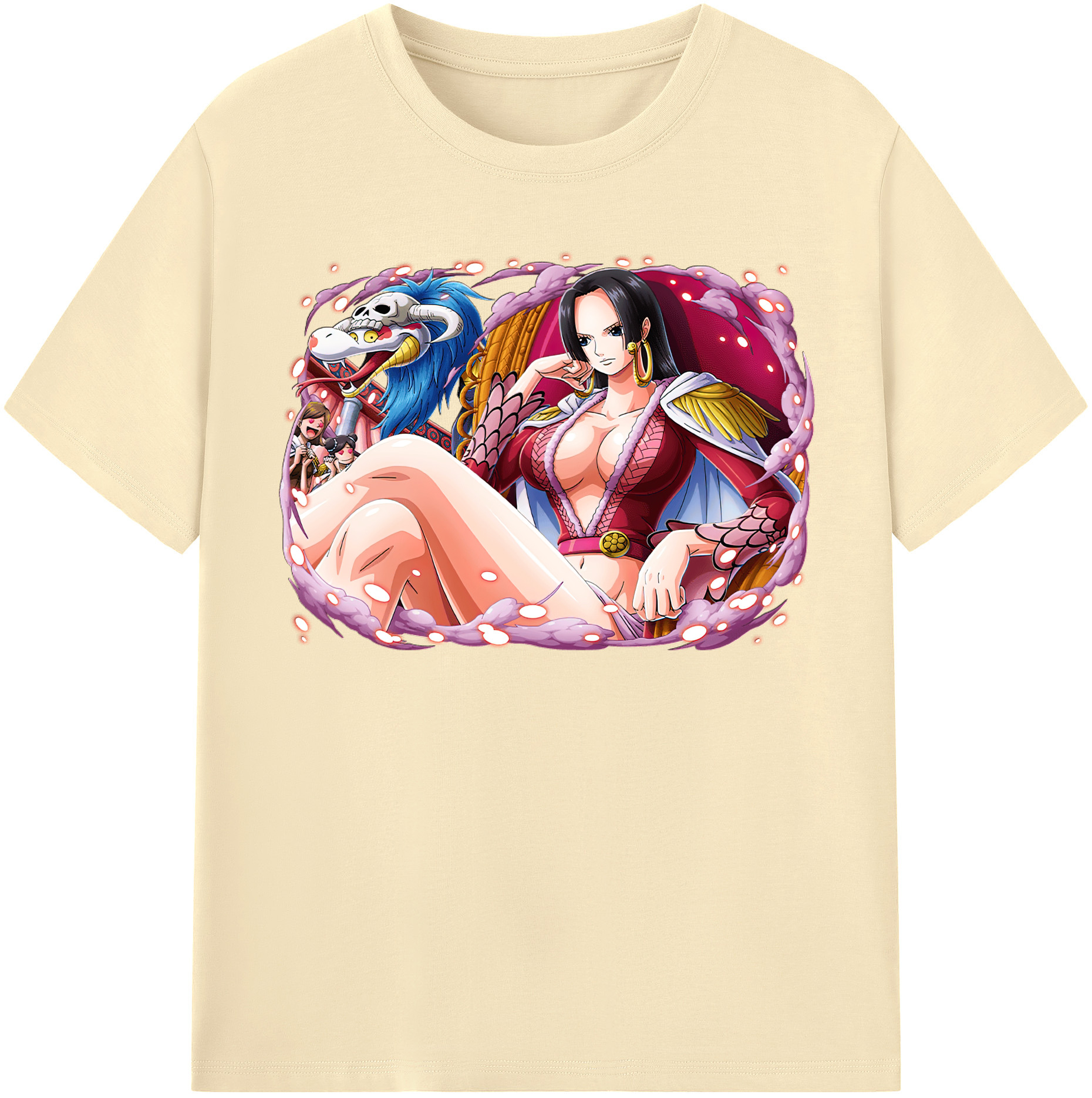 ワンピース ボア・ハンコック ONE PIECE Boa·Hancock 綿100％半袖Tシャツ（フロントプリント）