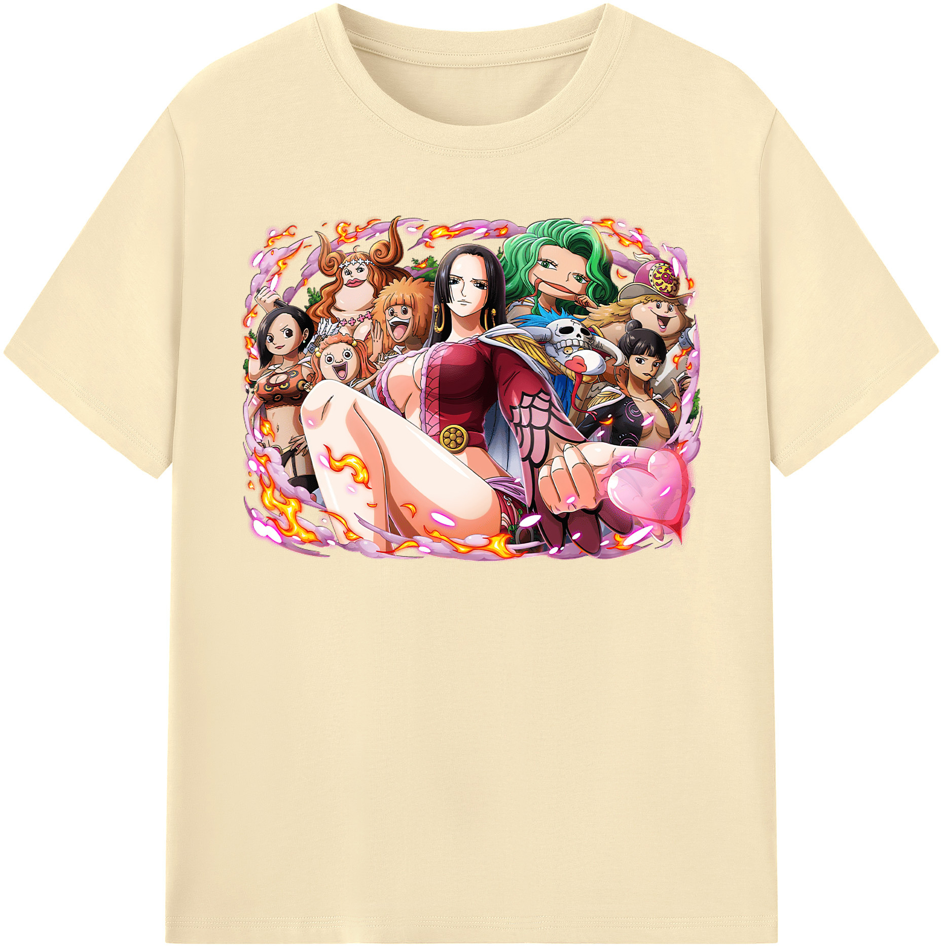 ワンピース ボア・ハンコック ONE PIECE Boa·Hancock 綿100％半袖Tシャツ（フロントプリント）