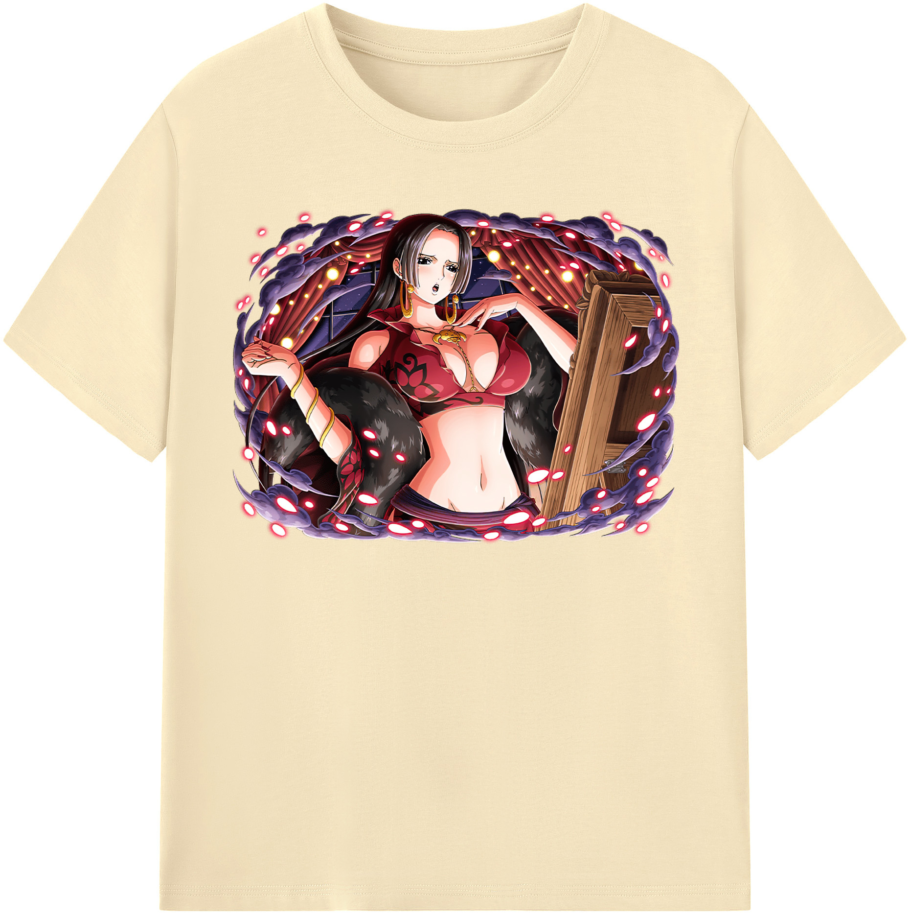 ワンピース ボア・ハンコック ONE PIECE Boa·Hancock 綿100％半袖Tシャツ（フロントプリント）