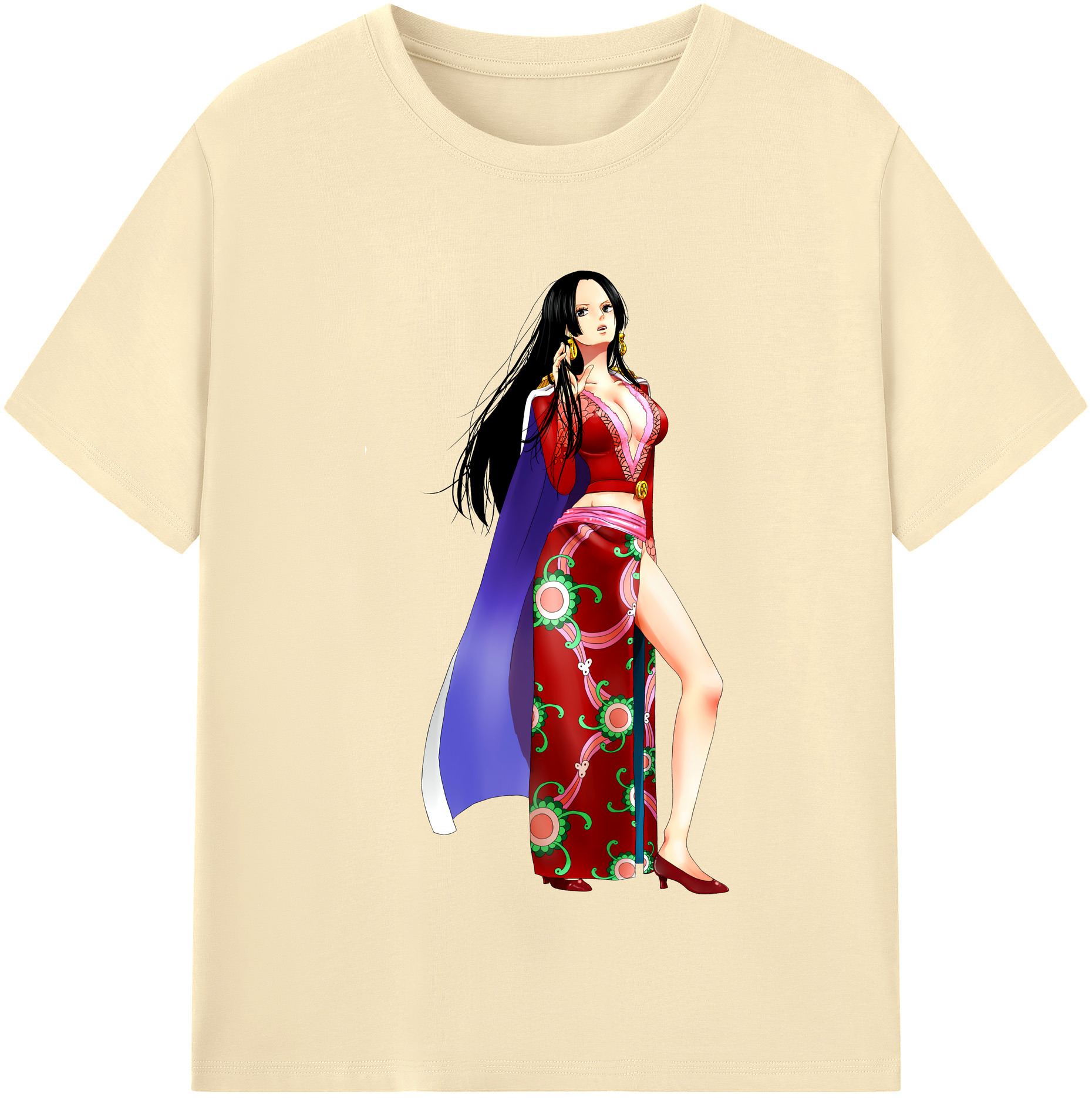 ワンピース ボア・ハンコック ONE PIECE Boa·Hancock 綿100％半袖Tシャツ（フロントプリント）