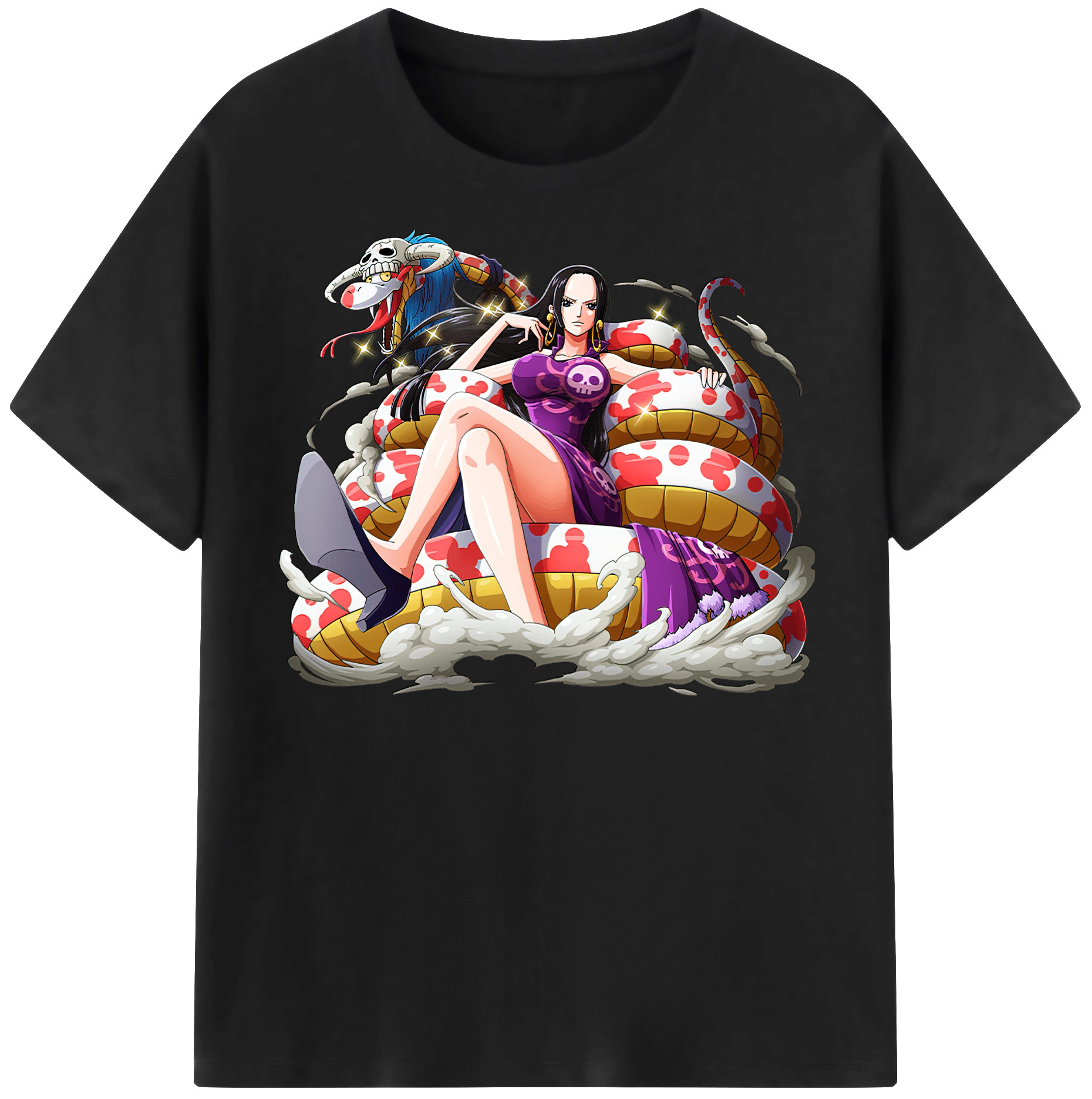 ワンピース ボア・ハンコック ONE PIECE Boa·Hancock 綿100％半袖Tシャツ（フロントプリント）