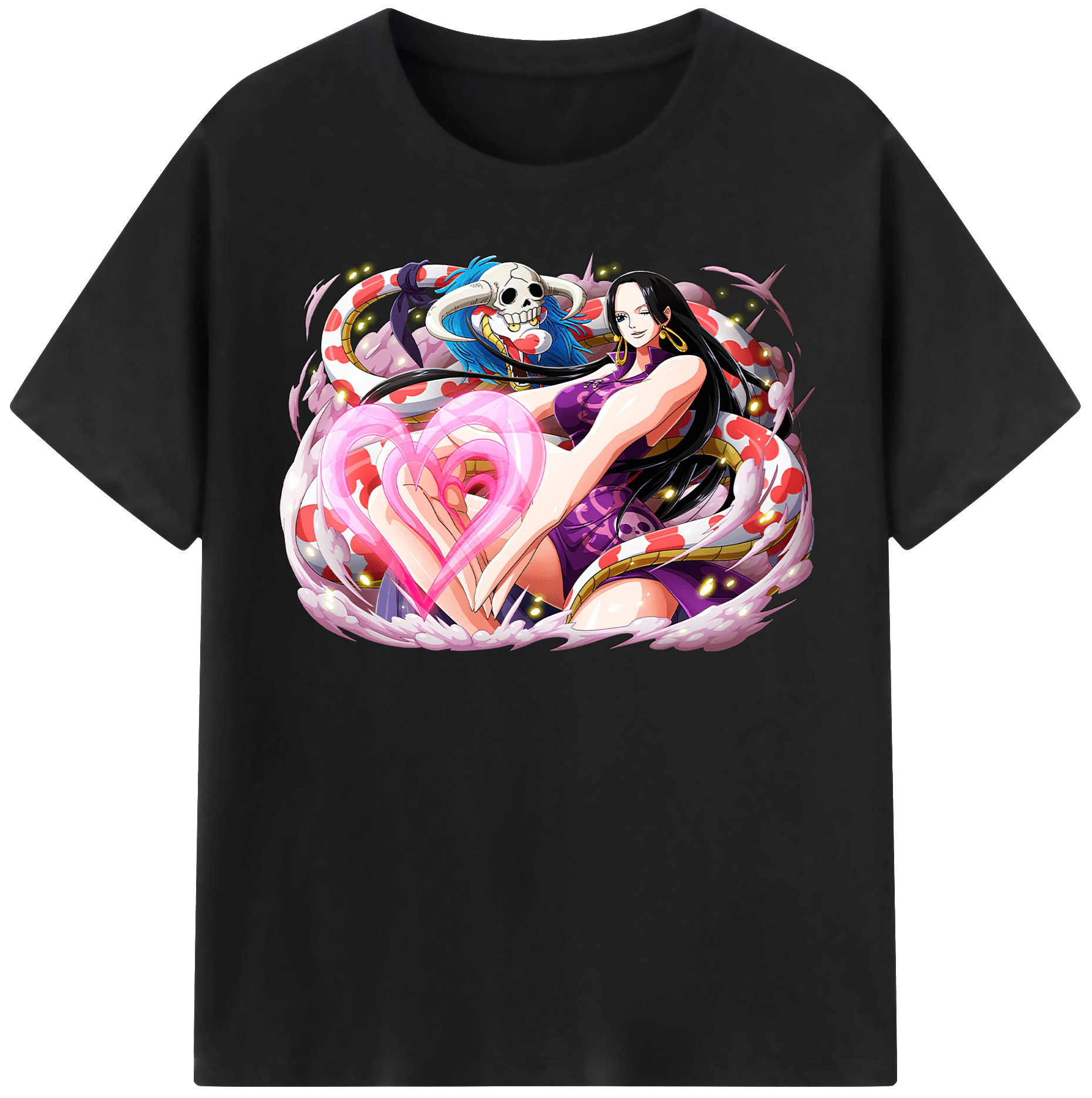 ワンピース ボア・ハンコック ONE PIECE Boa·Hancock 綿100％半袖Tシャツ（フロントプリント）