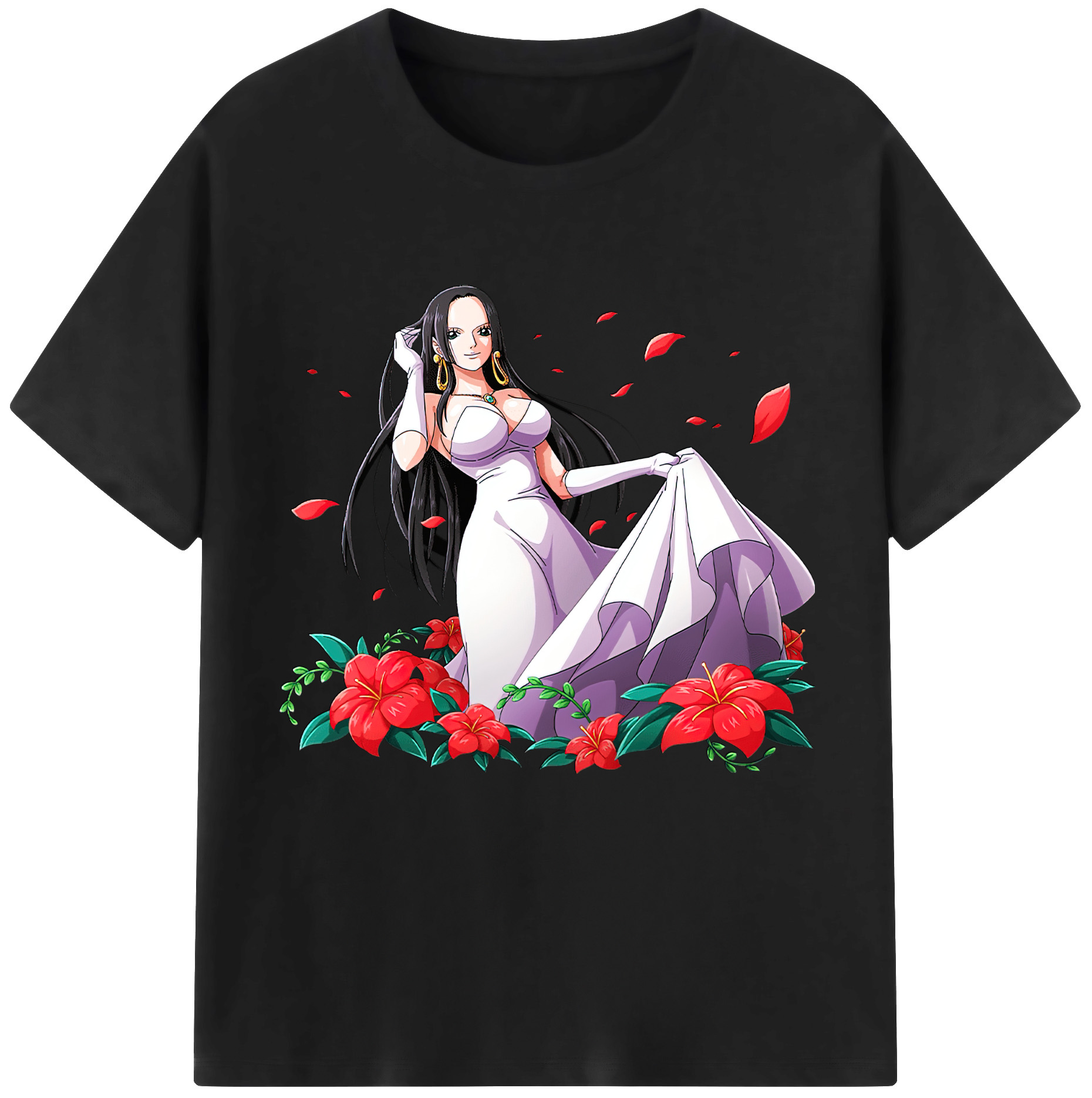 ワンピース ボア・ハンコック ONE PIECE Boa·Hancock 綿100％半袖Tシャツ（フロントプリント）
