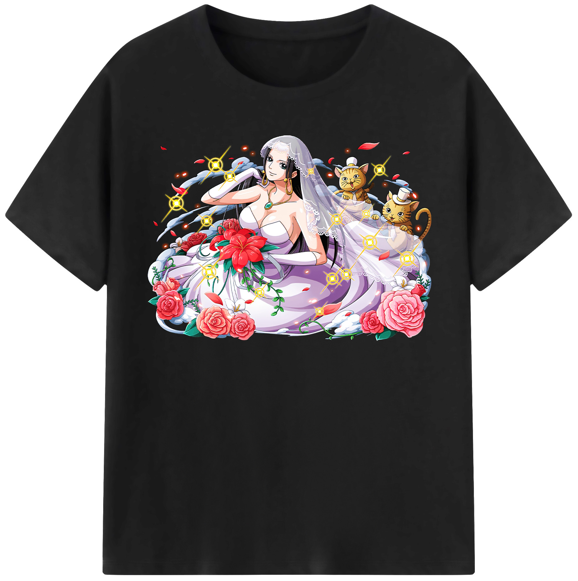 ワンピース ボア・ハンコック ONE PIECE Boa·Hancock 綿100％半袖Tシャツ（フロントプリント）