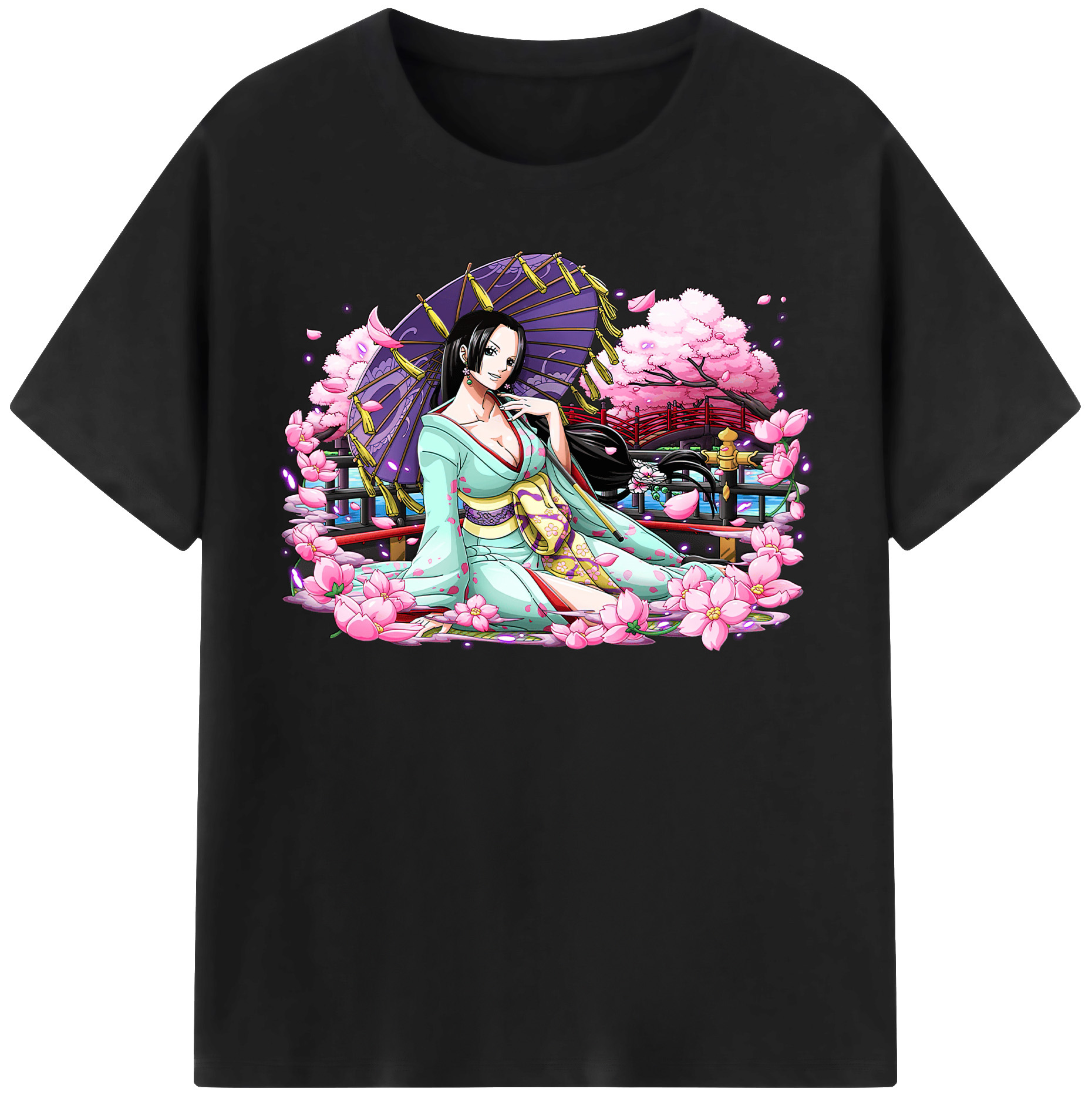 ワンピース ボア・ハンコック ONE PIECE Boa·Hancock 綿100％半袖Tシャツ（フロントプリント）