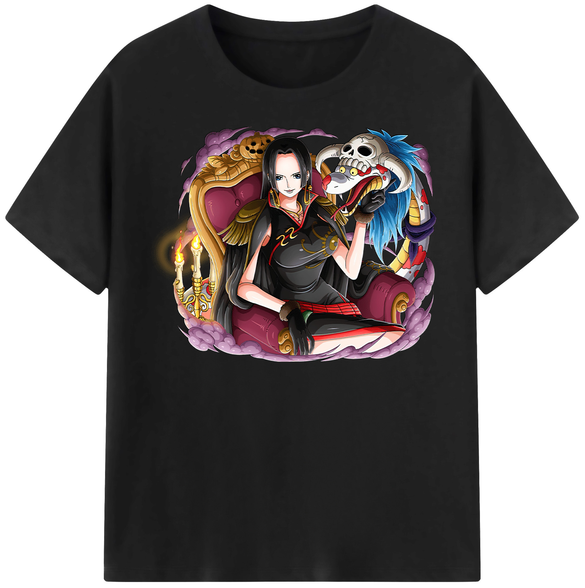 ワンピース ボア・ハンコック ONE PIECE Boa·Hancock 綿100％半袖Tシャツ（フロントプリント）