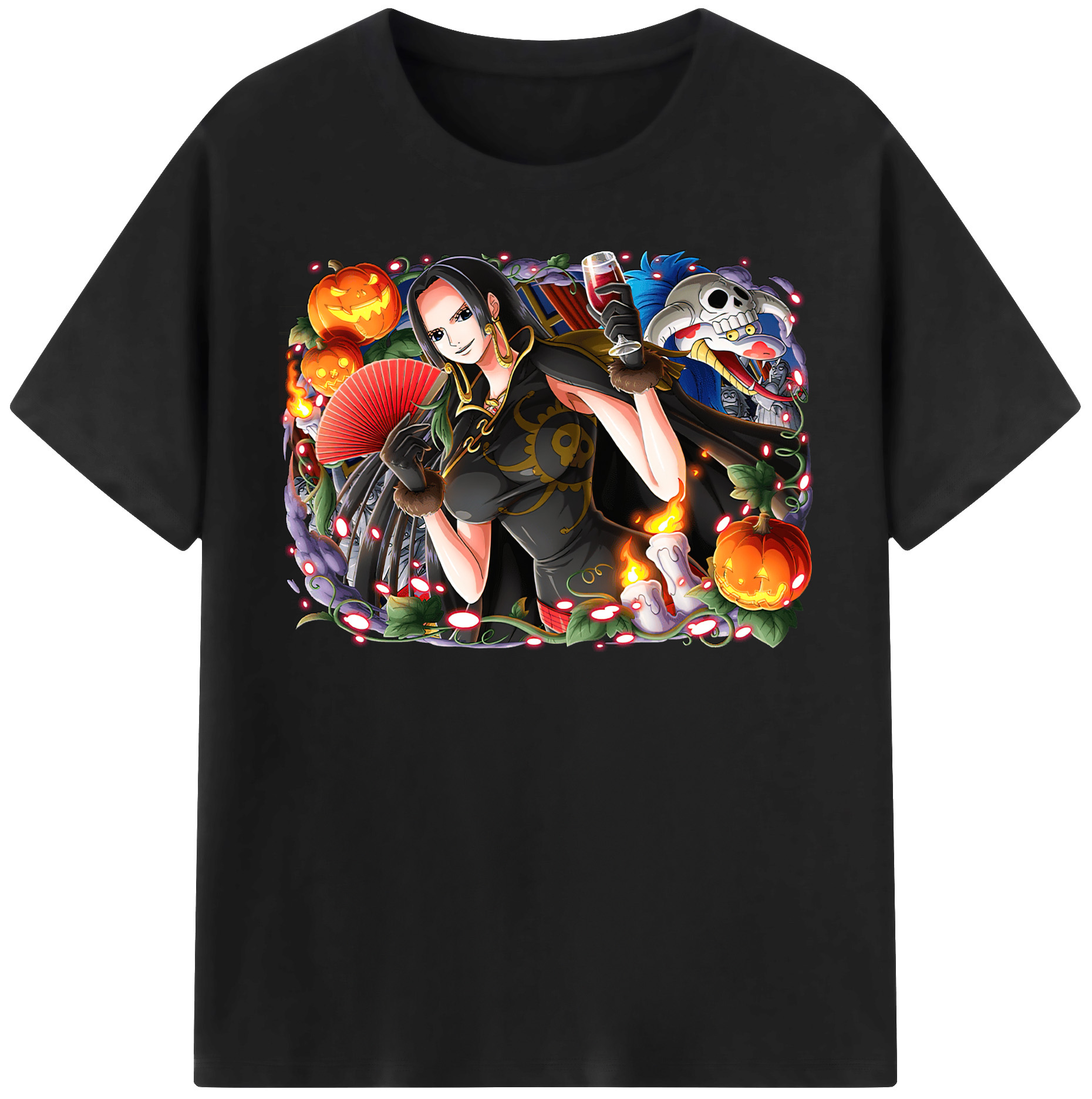 ワンピース ボア・ハンコック ONE PIECE Boa·Hancock 綿100％半袖Tシャツ（フロントプリント）