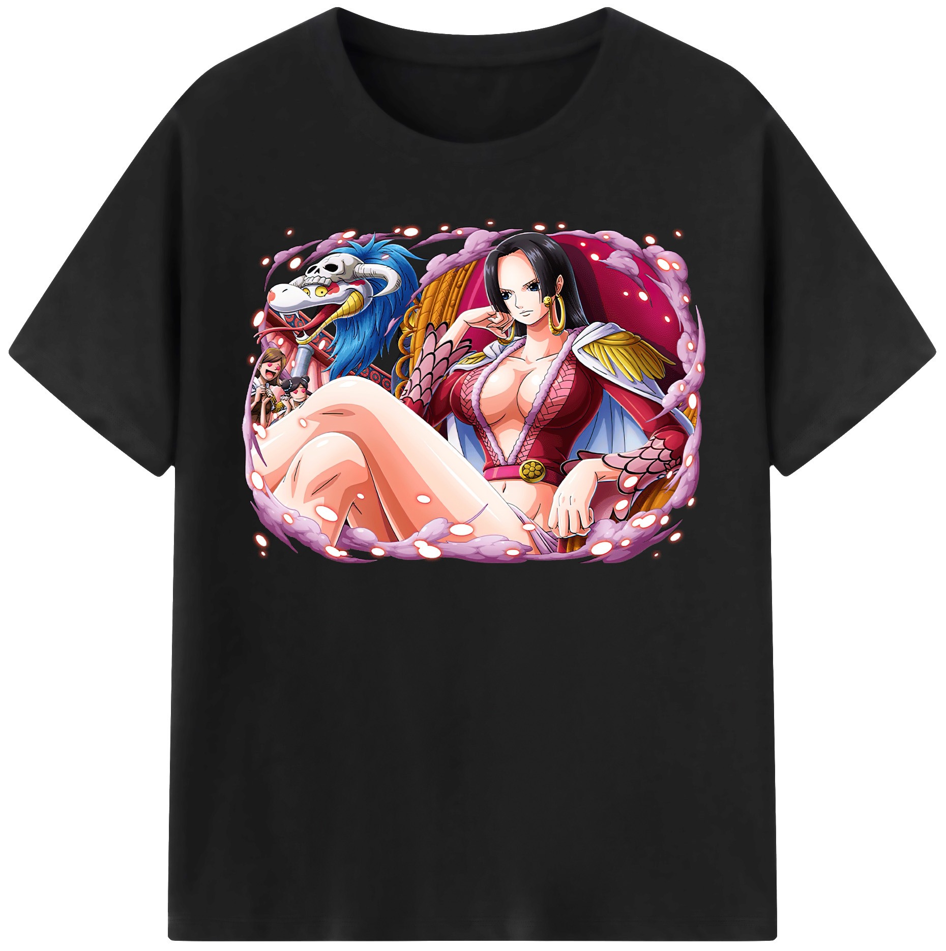 ワンピース ボア・ハンコック ONE PIECE Boa·Hancock 綿100％半袖Tシャツ（フロントプリント）