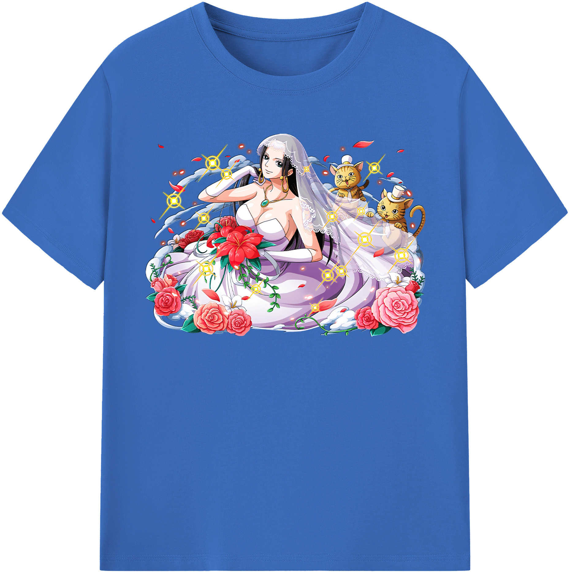 ワンピース ボア・ハンコック ONE PIECE Boa·Hancock 綿100％半袖Tシャツ（フロントプリント）