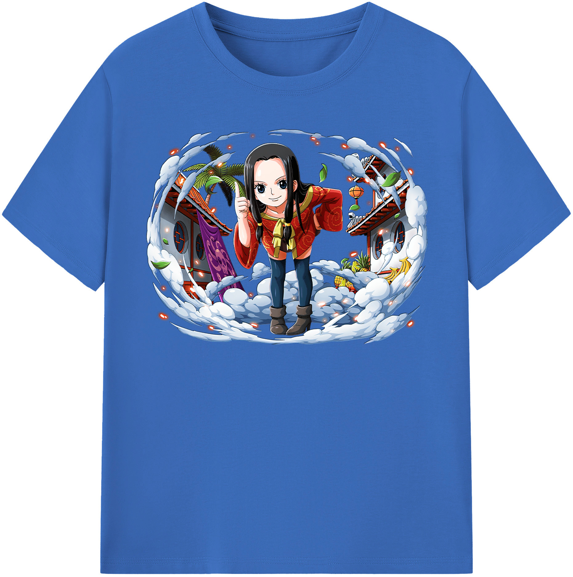 ワンピース ボア・ハンコック ONE PIECE Boa·Hancock 綿100％半袖Tシャツ（フロントプリント）