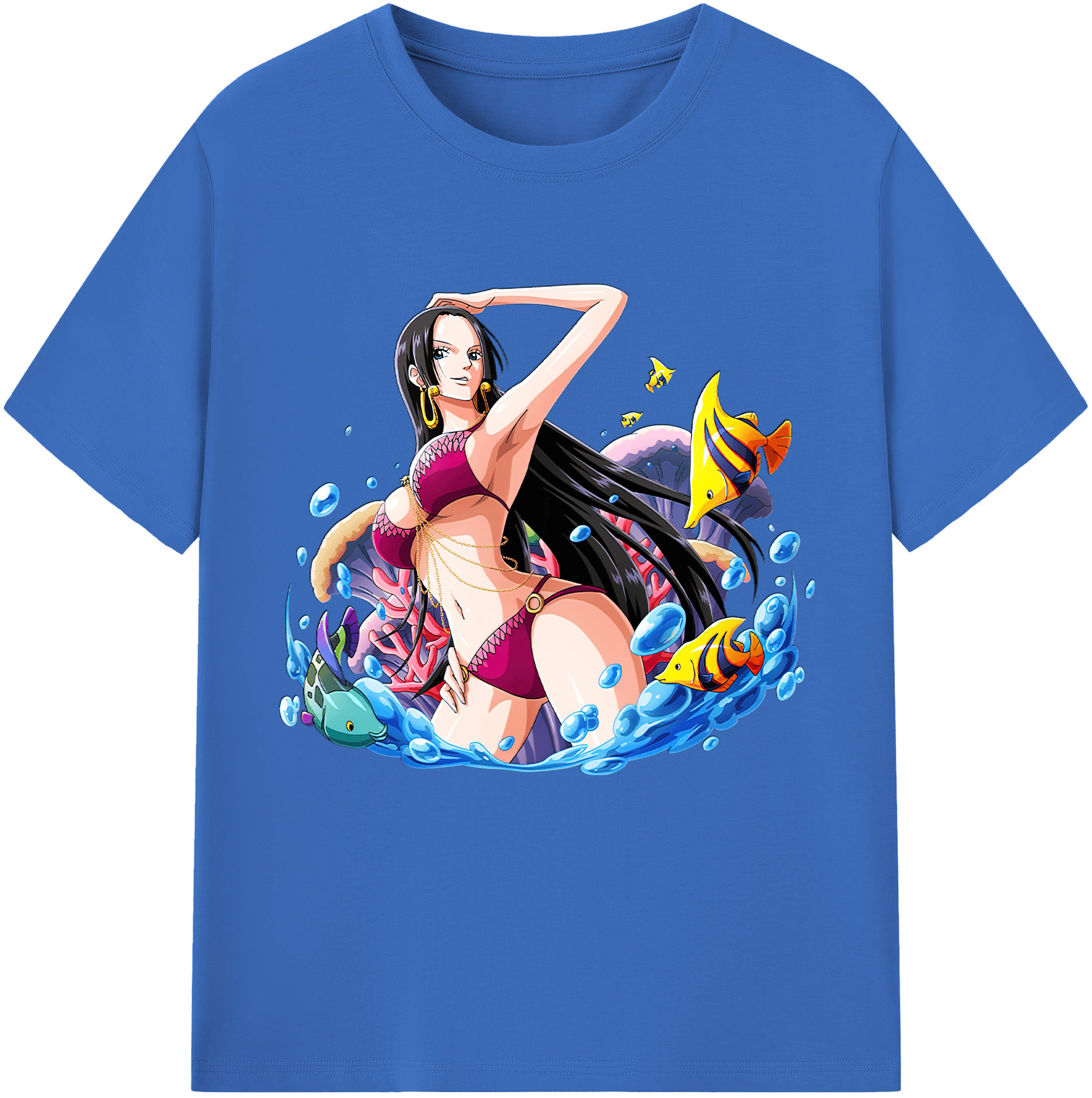 ワンピース ボア・ハンコック ONE PIECE Boa·Hancock 綿100％半袖Tシャツ（フロントプリント）