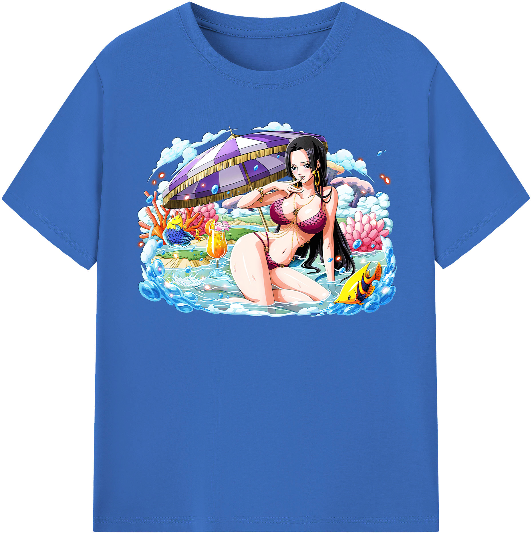 ワンピース ボア・ハンコック ONE PIECE Boa·Hancock 綿100％半袖Tシャツ（フロントプリント）
