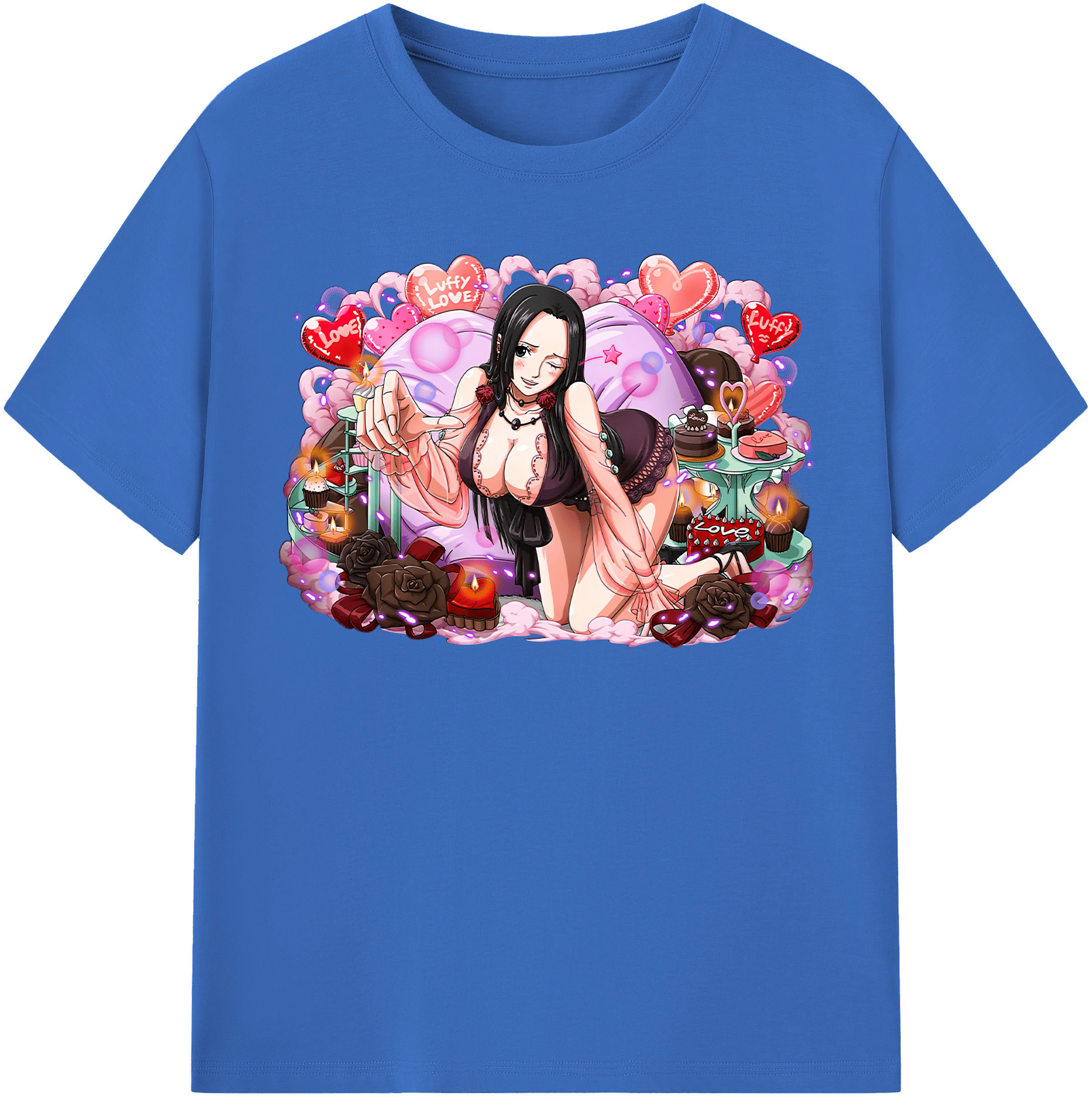 ワンピース ボア・ハンコック ONE PIECE Boa·Hancock 綿100％半袖Tシャツ（フロントプリント）