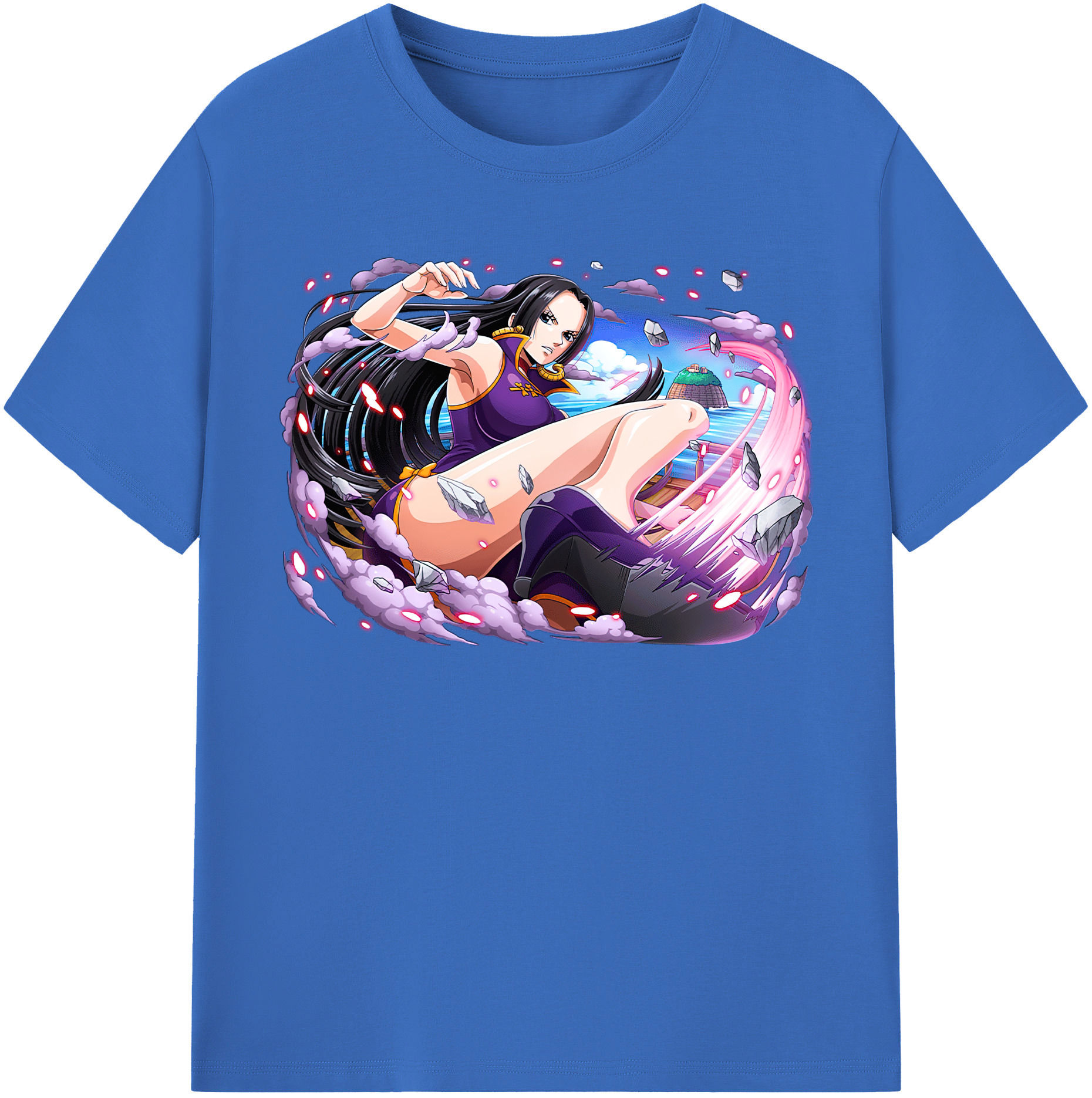 ワンピース ボア・ハンコック ONE PIECE Boa·Hancock 綿100％半袖Tシャツ（フロントプリント）